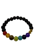 Pulsera de cuentas coloridas de los 7 chakras con piedras energéticas curativas para yoga