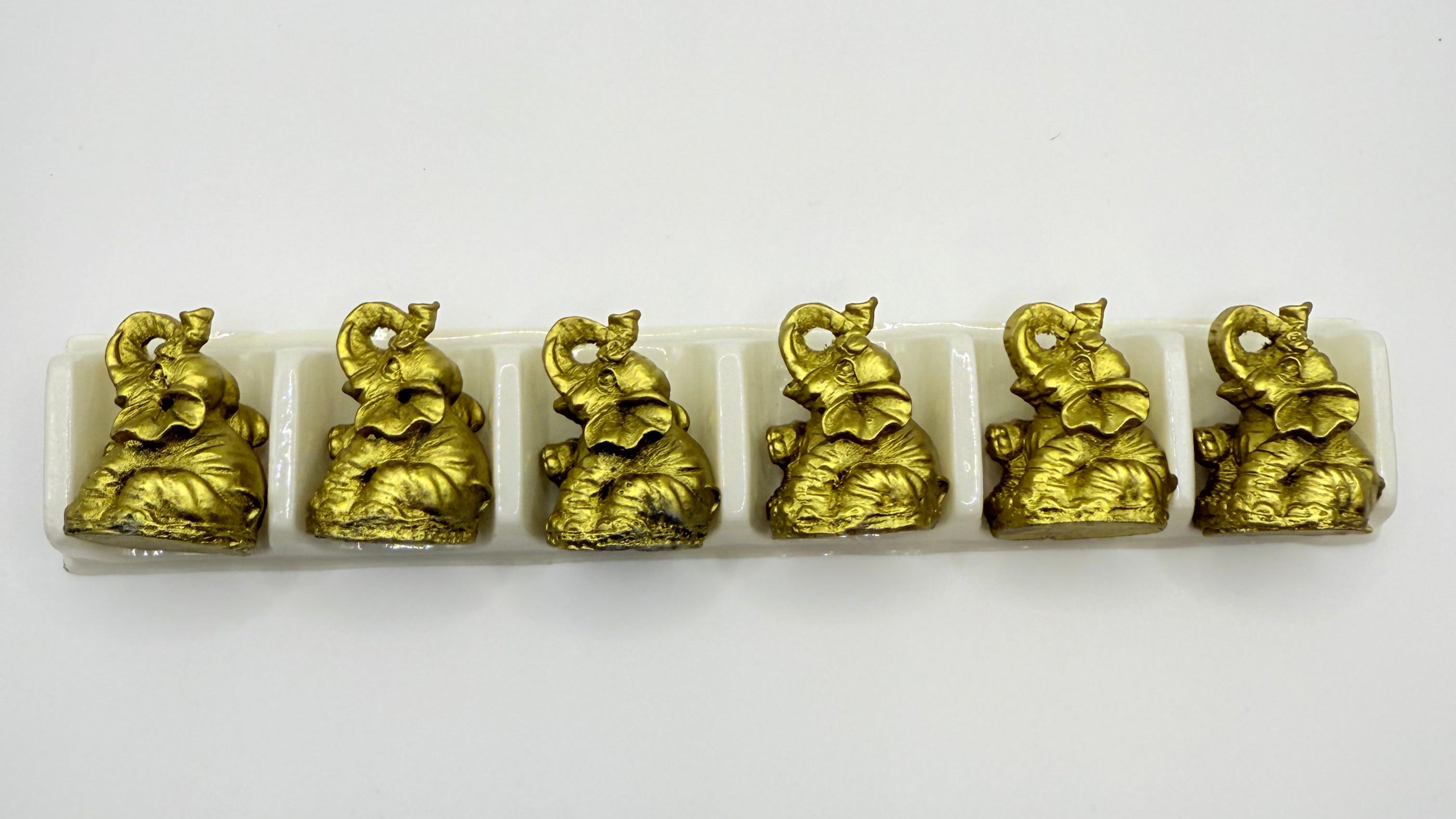 6 Small Feng Shui Elephants Figurines