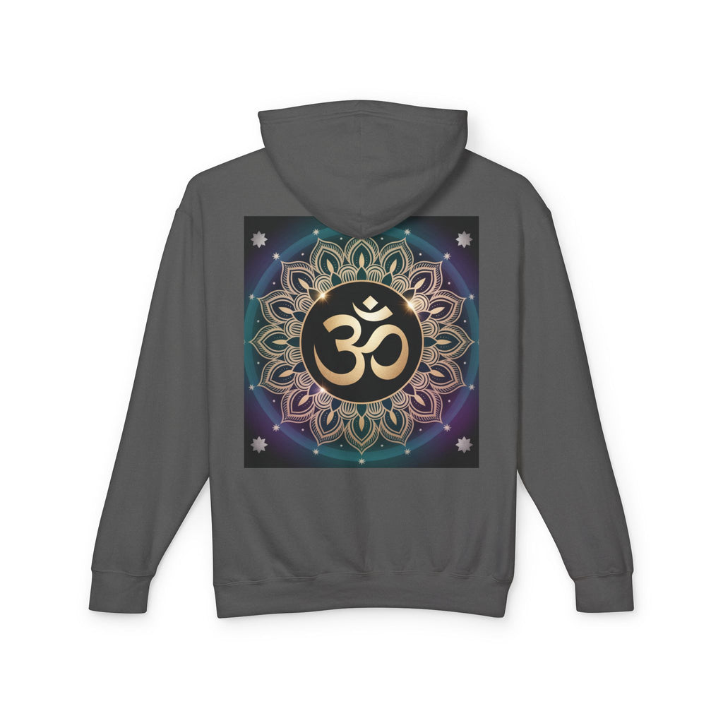 Spiritual Unisex Hoodie, Inspirational Hooded Sweatshirt, Yoga Apparel, Meditation Fashion, Ganesh and Om Design