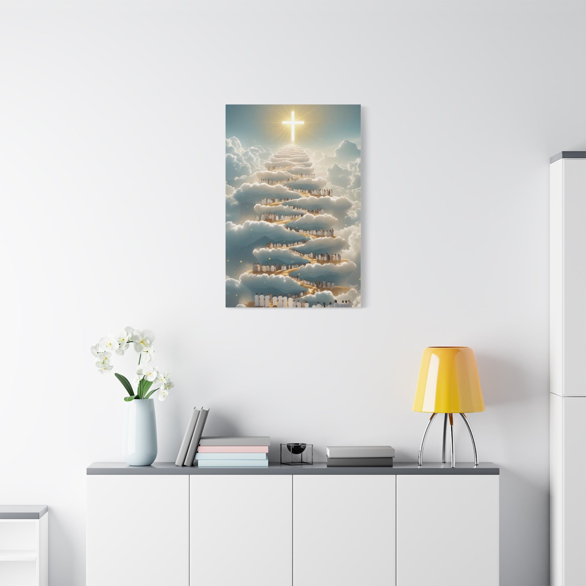 Heavenly Cloud Canvas Art, Spiritual Wall Decor, Christian Home Accent, Inspirational Gift, Faith-Inspired Artwork