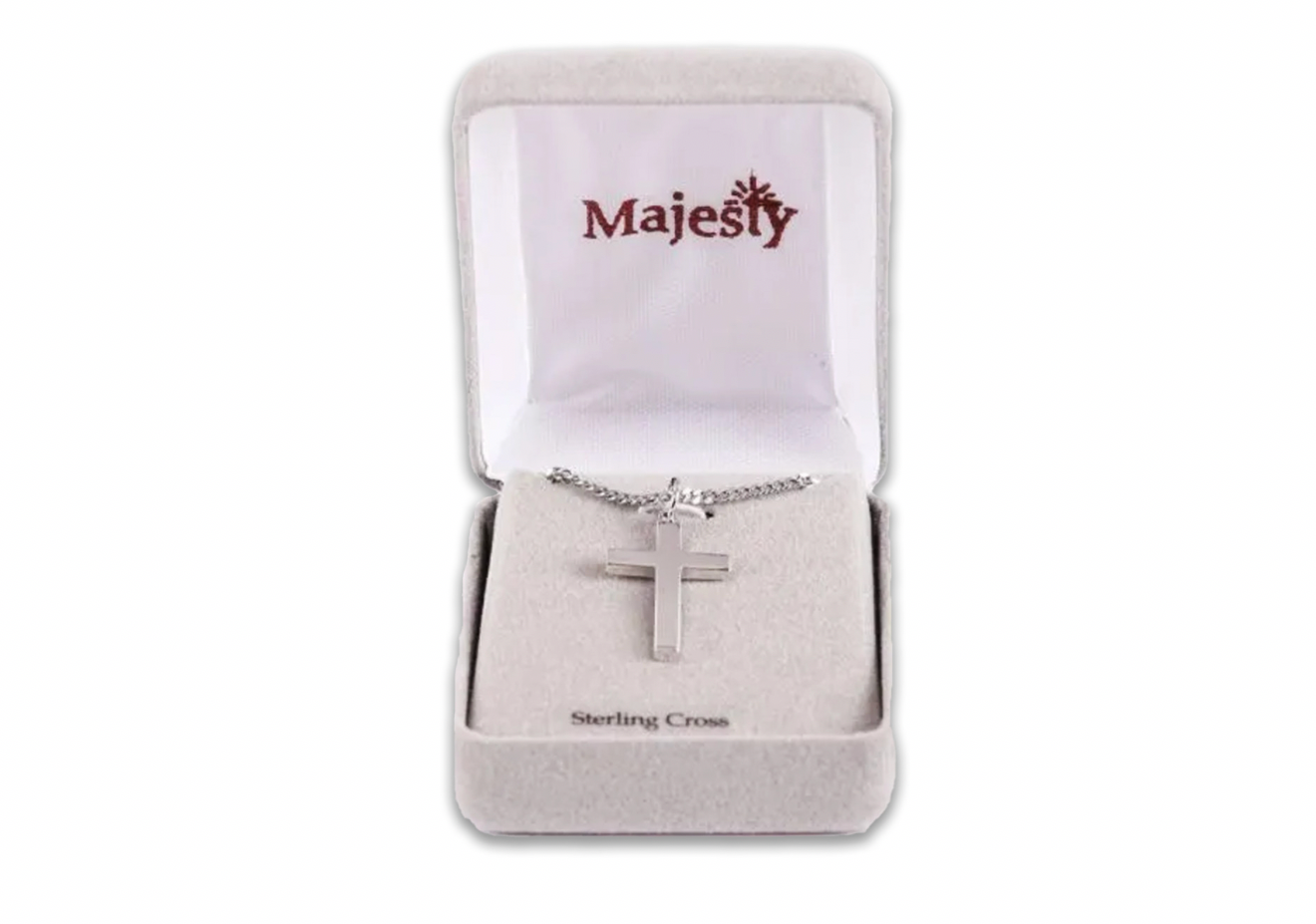 Necklace With Silver Cross and Gift Box 20" Thick Chain- Collar Con Cruz Plateado y Caja De Regalo 20” Cadena Gruesa