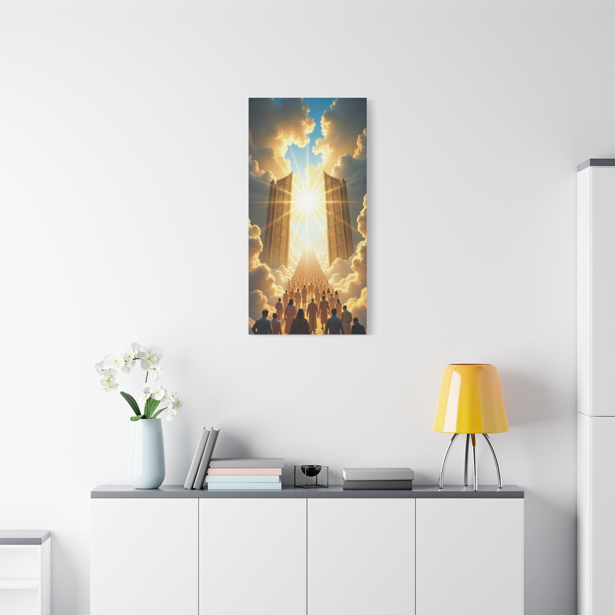 Inspirational Heavens Gate Matte Canvas Art, Uplifting Wall Decor, Hopeful Home Art, Motivational Canvas Print, Spiritual Canvas Decoration