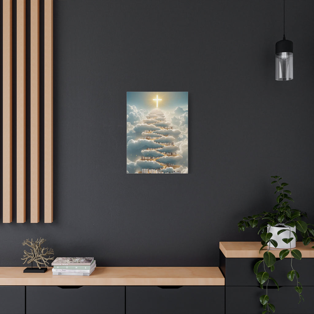 Heavenly Cloud Canvas Art, Spiritual Wall Decor, Christian Home Accent, Inspirational Gift, Faith-Inspired Artwork