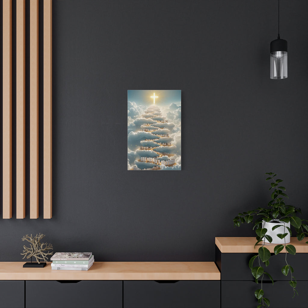 Heavenly Cloud Canvas Art, Spiritual Wall Decor, Christian Home Accent, Inspirational Gift, Faith-Inspired Artwork