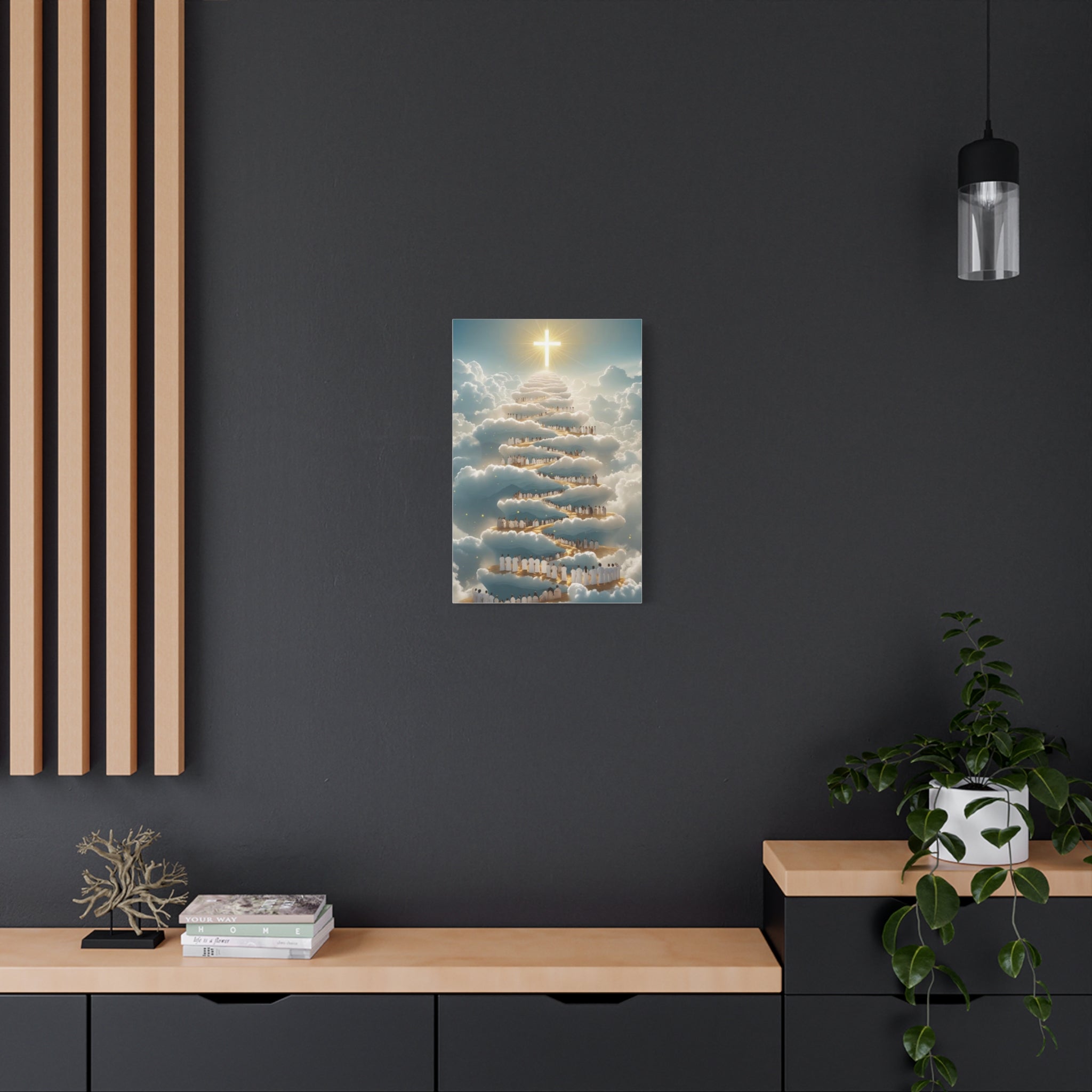 Heavenly Cloud Canvas Art, Spiritual Wall Decor, Christian Home Accent, Inspirational Gift, Faith-Inspired Artwork