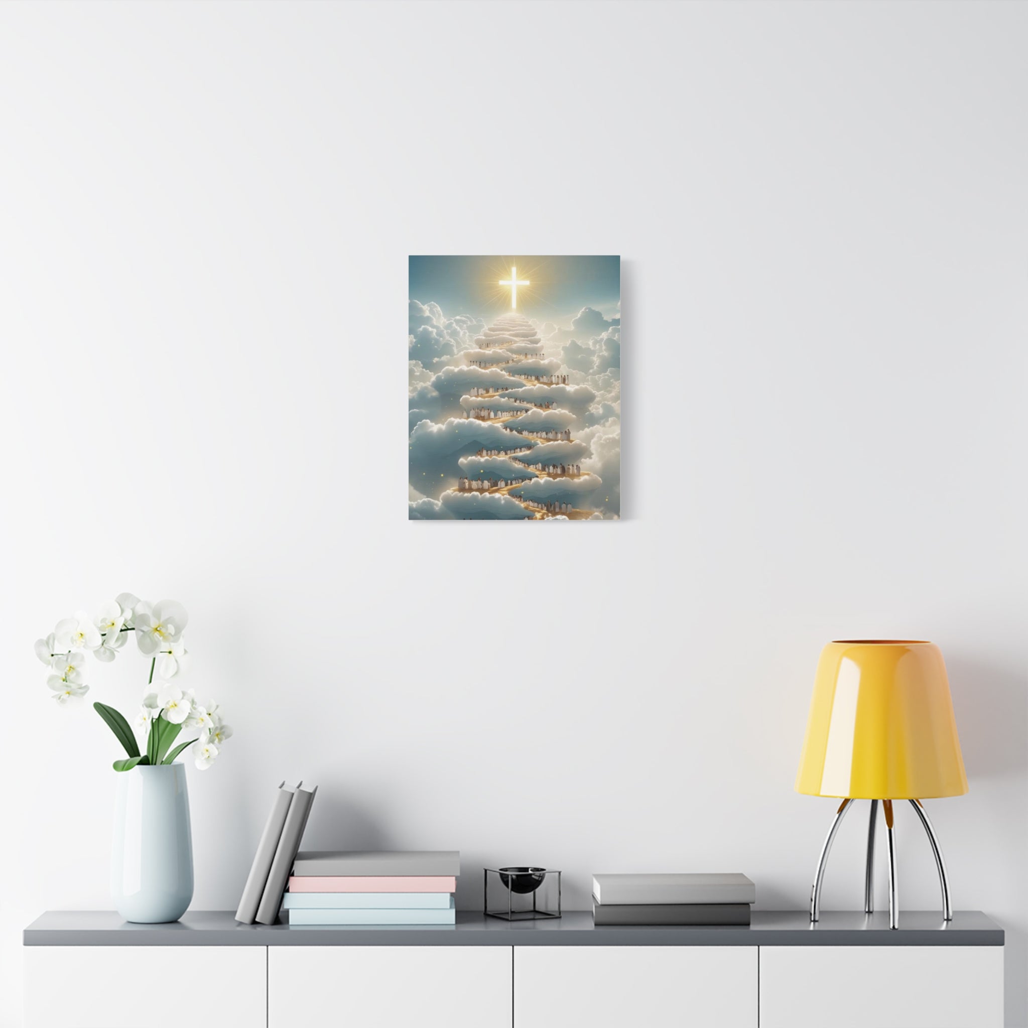 Heavenly Cloud Canvas Art, Spiritual Wall Decor, Christian Home Accent, Inspirational Gift, Faith-Inspired Artwork