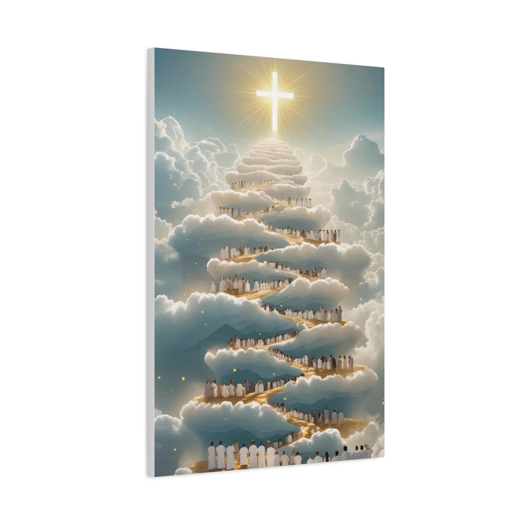 Heavenly Cloud Canvas Art, Spiritual Wall Decor, Christian Home Accent, Inspirational Gift, Faith-Inspired Artwork