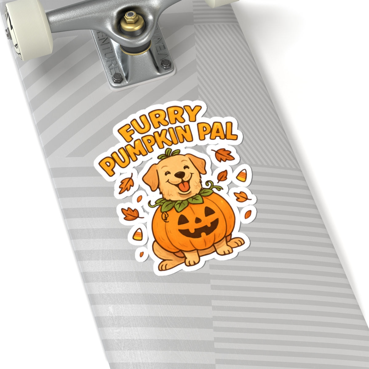 Furry Pumpkin Pal -Halloween Cut Stickers