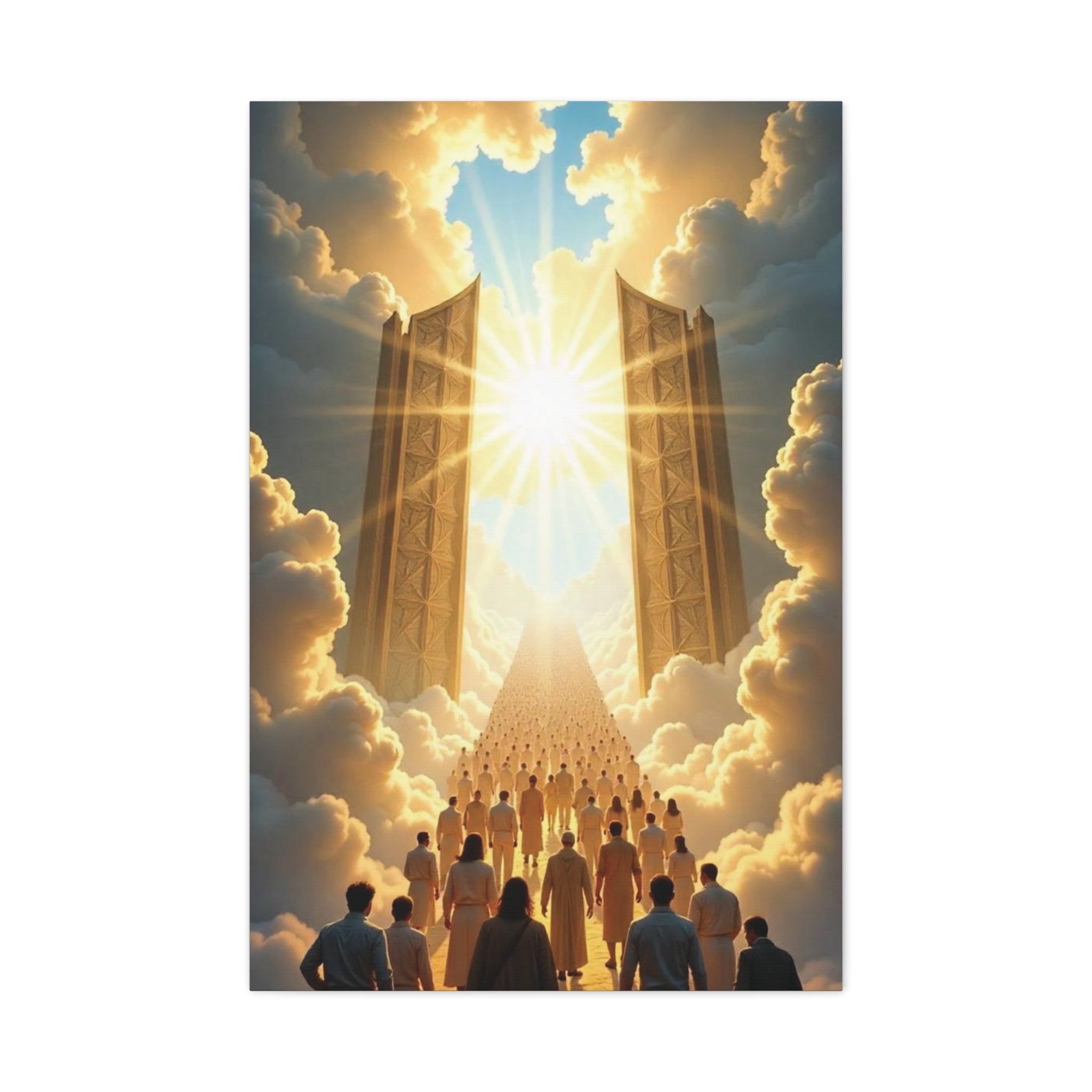 Inspirational Heavens Gate Matte Canvas Art, Uplifting Wall Decor, Hopeful Home Art, Motivational Canvas Print, Spiritual Canvas Decoration