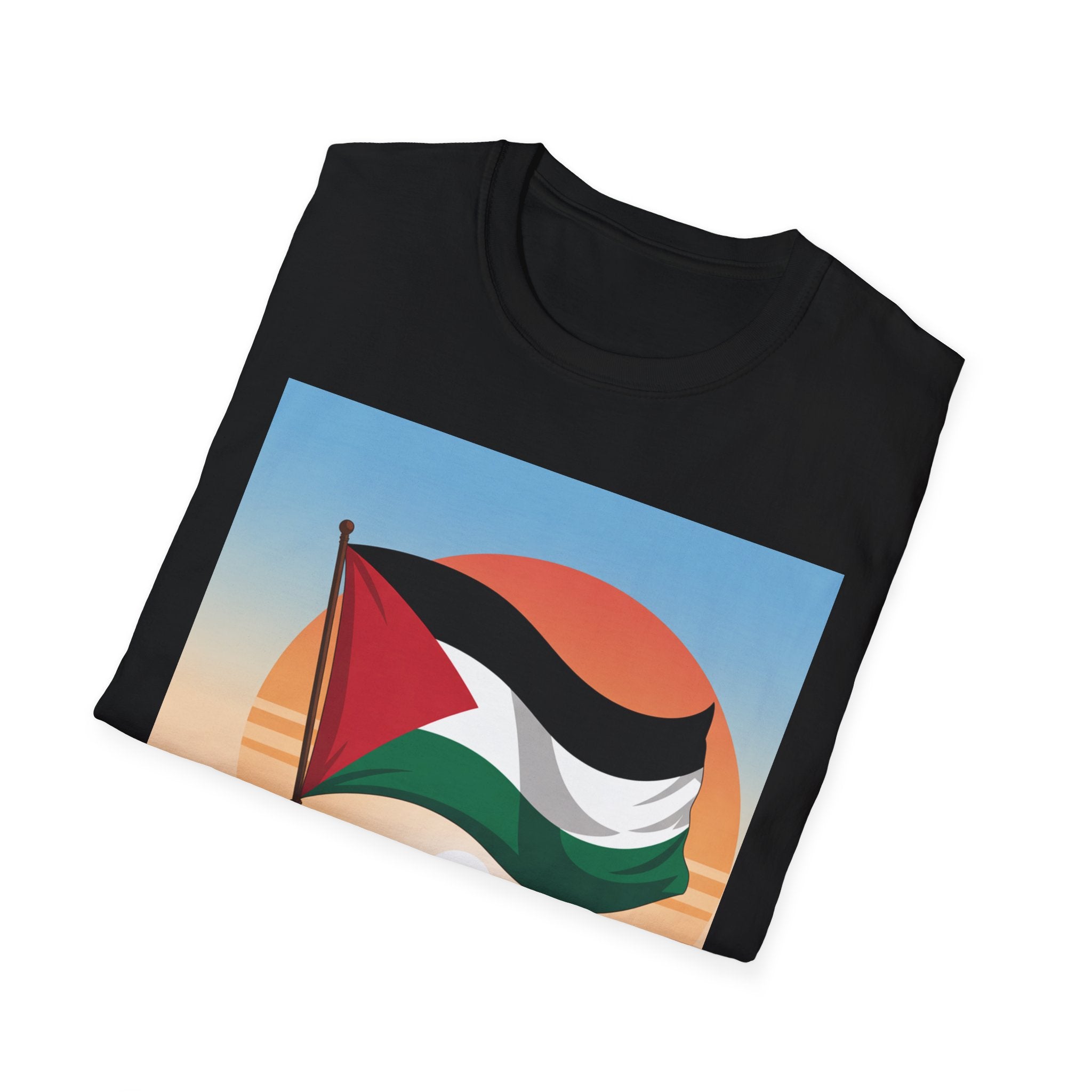 Palestine Pride Unisex Softstyle T-Shirt, Casual Wear, Statement Tee, Gift for Activists, Festival Apparel, Protest Clothing