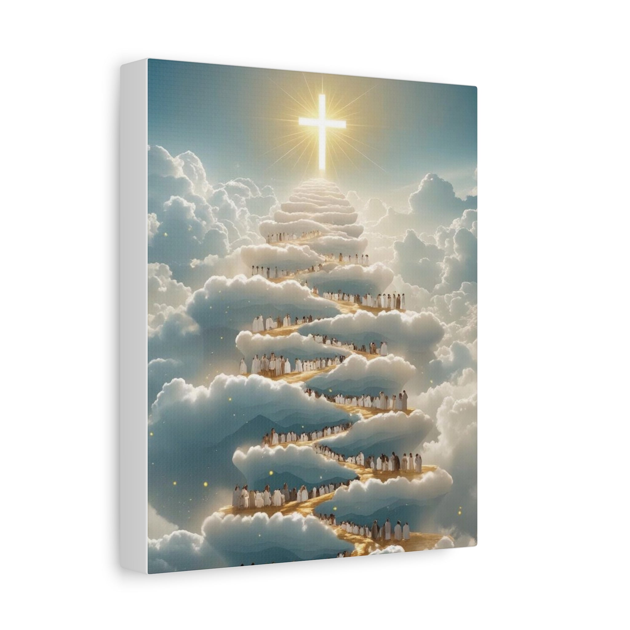 Heavenly Cloud Canvas Art, Spiritual Wall Decor, Christian Home Accent, Inspirational Gift, Faith-Inspired Artwork