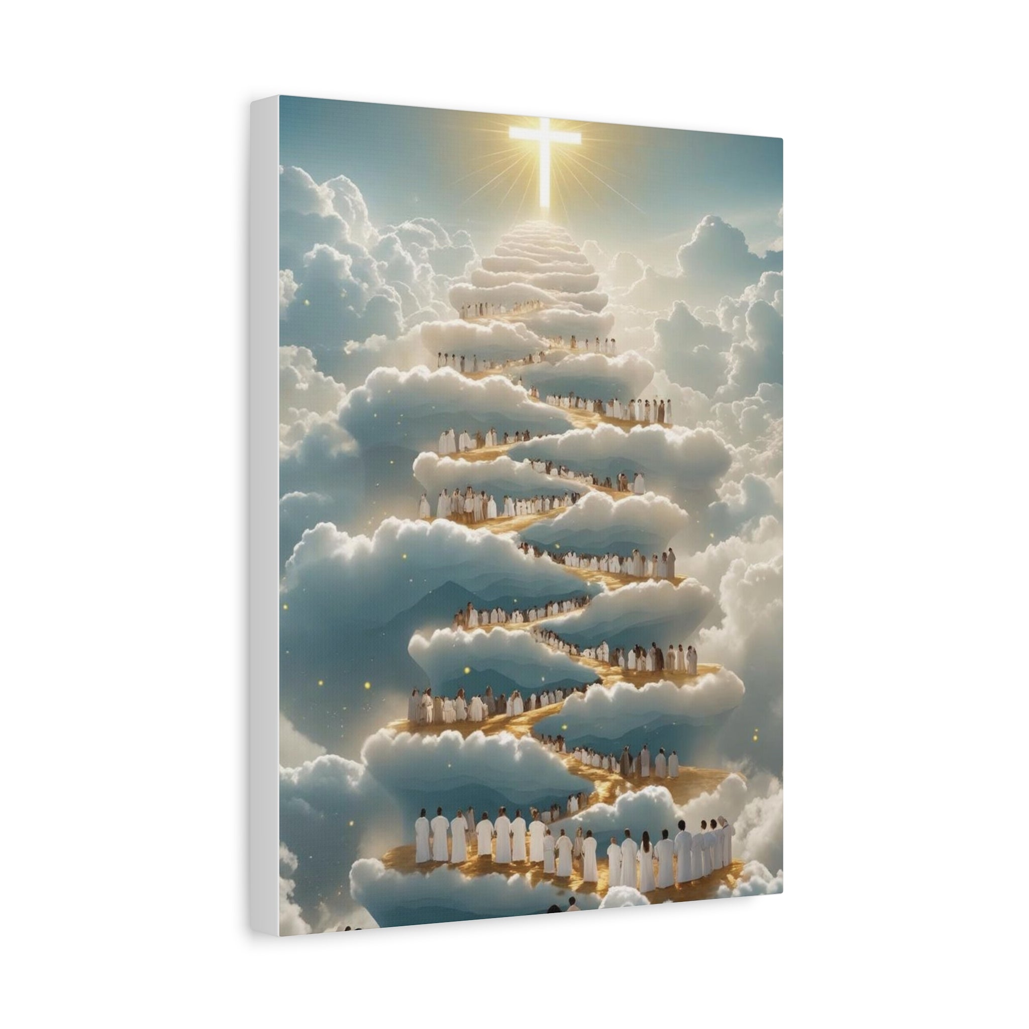 Heavenly Cloud Canvas Art, Spiritual Wall Decor, Christian Home Accent, Inspirational Gift, Faith-Inspired Artwork