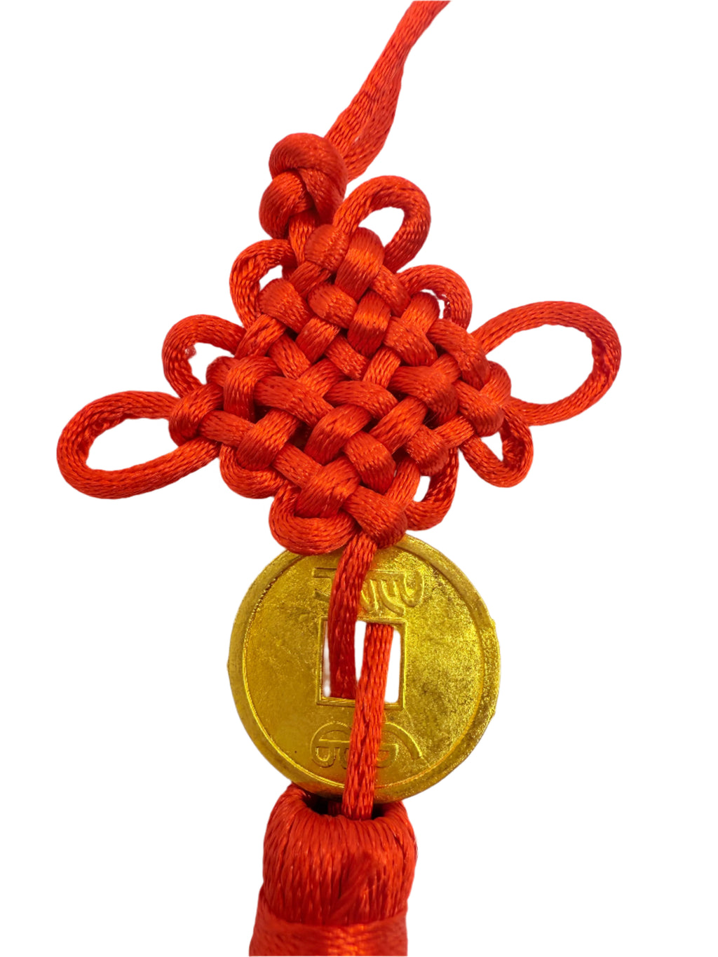 Chinese Knot with a Lucky Coin and Tassel For Home Business Car