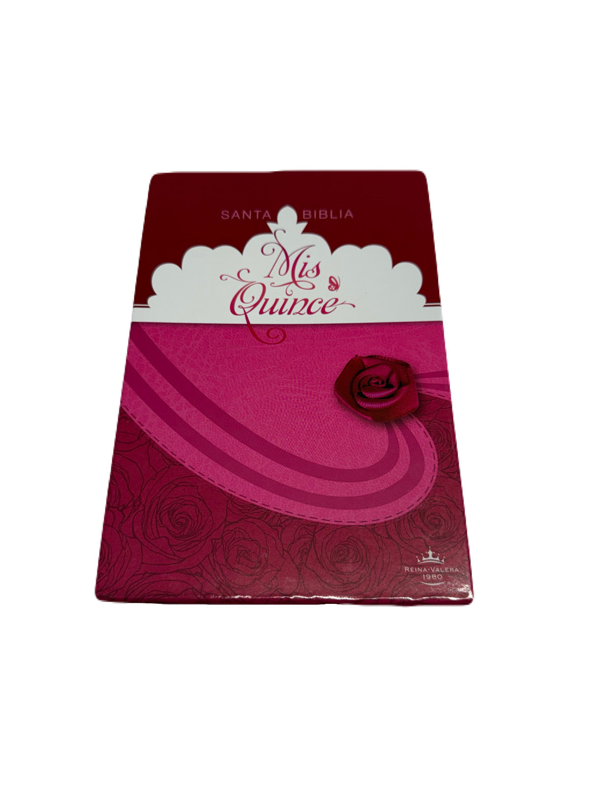 Biblia Edición Mis Quince RV1960 Cóctel De Frambuesa Con Aplique Símil Piel