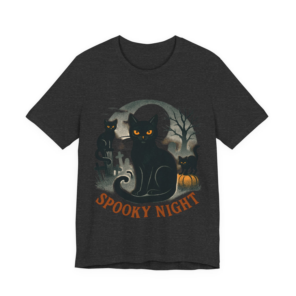 Halloween Black Cat Tee Unisex Jersey Short Sleeve Tee