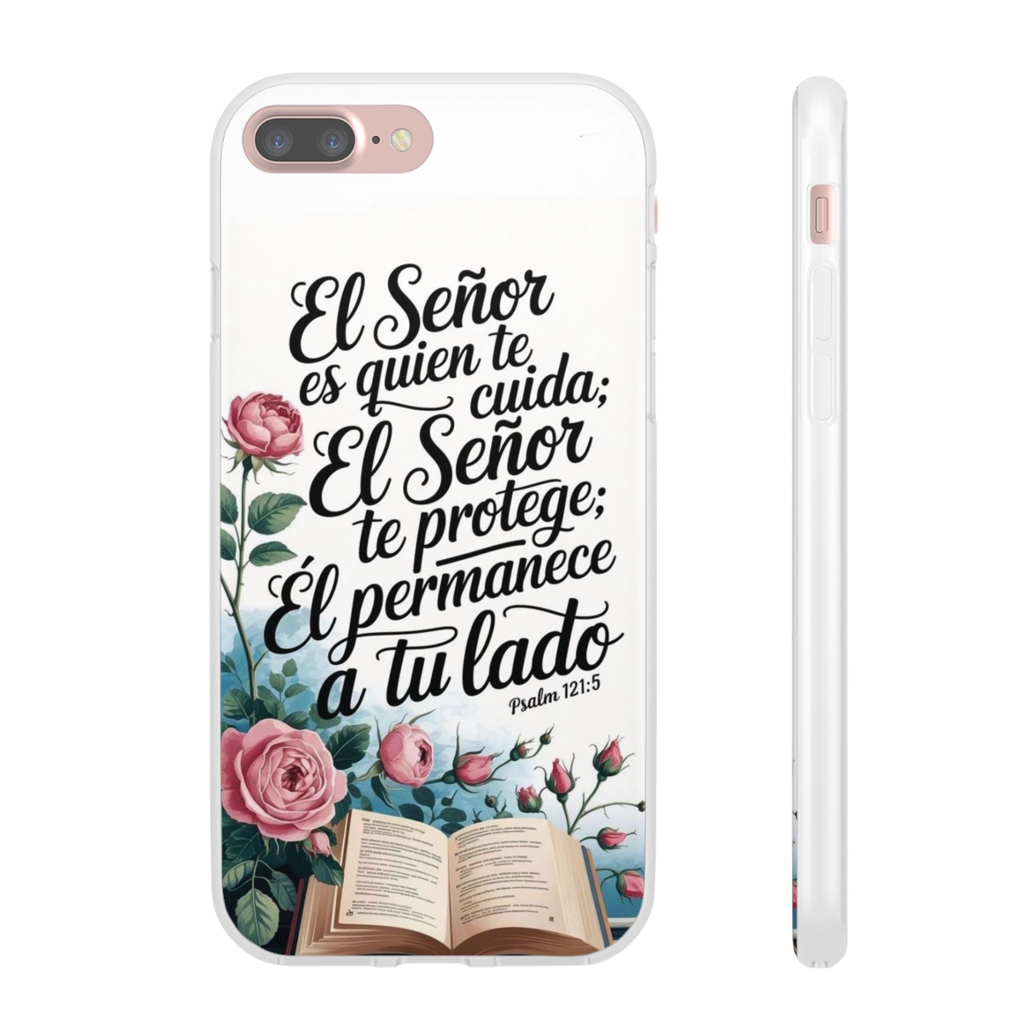 Inspirational Phone Case with Psalm 121:5 Quote, Flexi Case for Protection, Bible Verse Case, Gift for Faith Lovers, Spiritual Décor
