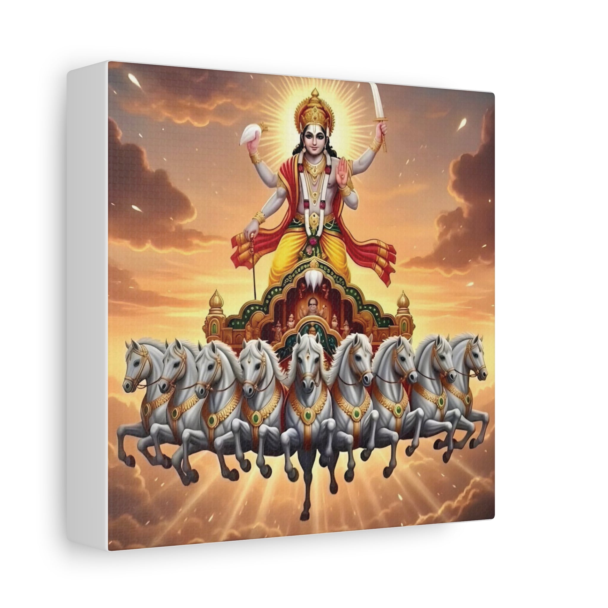Khrisna Divine Canvas Wall Art, Home Decor, Spiritual Gift, Religious Artwork, Hindu Art