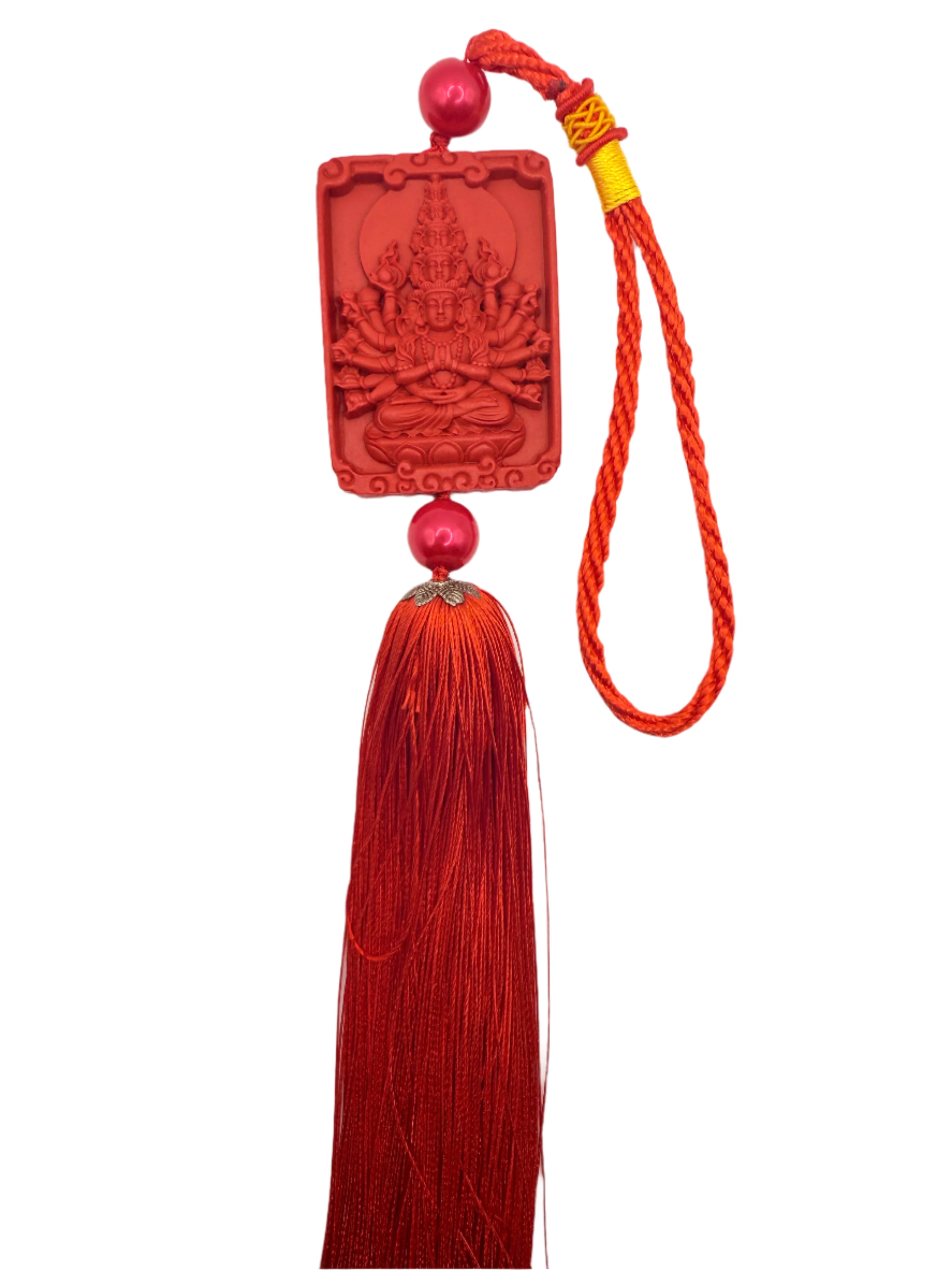 Thousand Hand Guan Yin(Avalokiteshvara) Tassel Pendant For Home, Car & Office