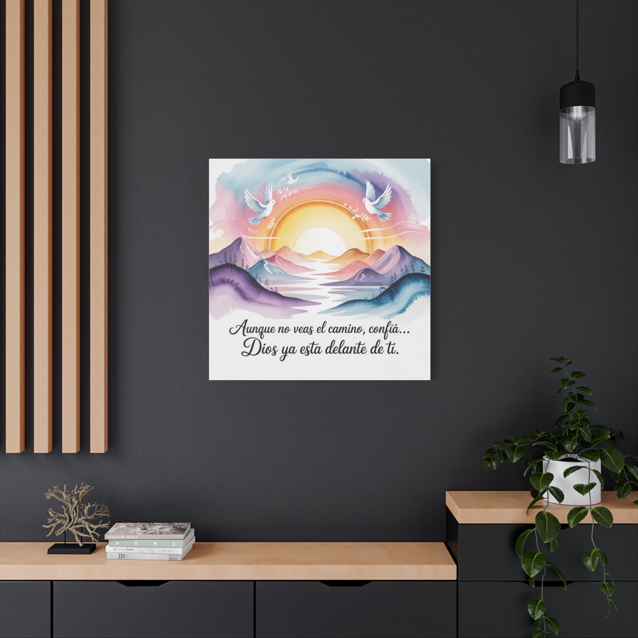 Inspirational Canvas Wall Art, Faith Motivational Decor, Colorful Nature Print, Home Office Decoration, Meaningful Gift for Friends