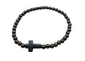 Fe y acero: Pulsera de cruz metálica