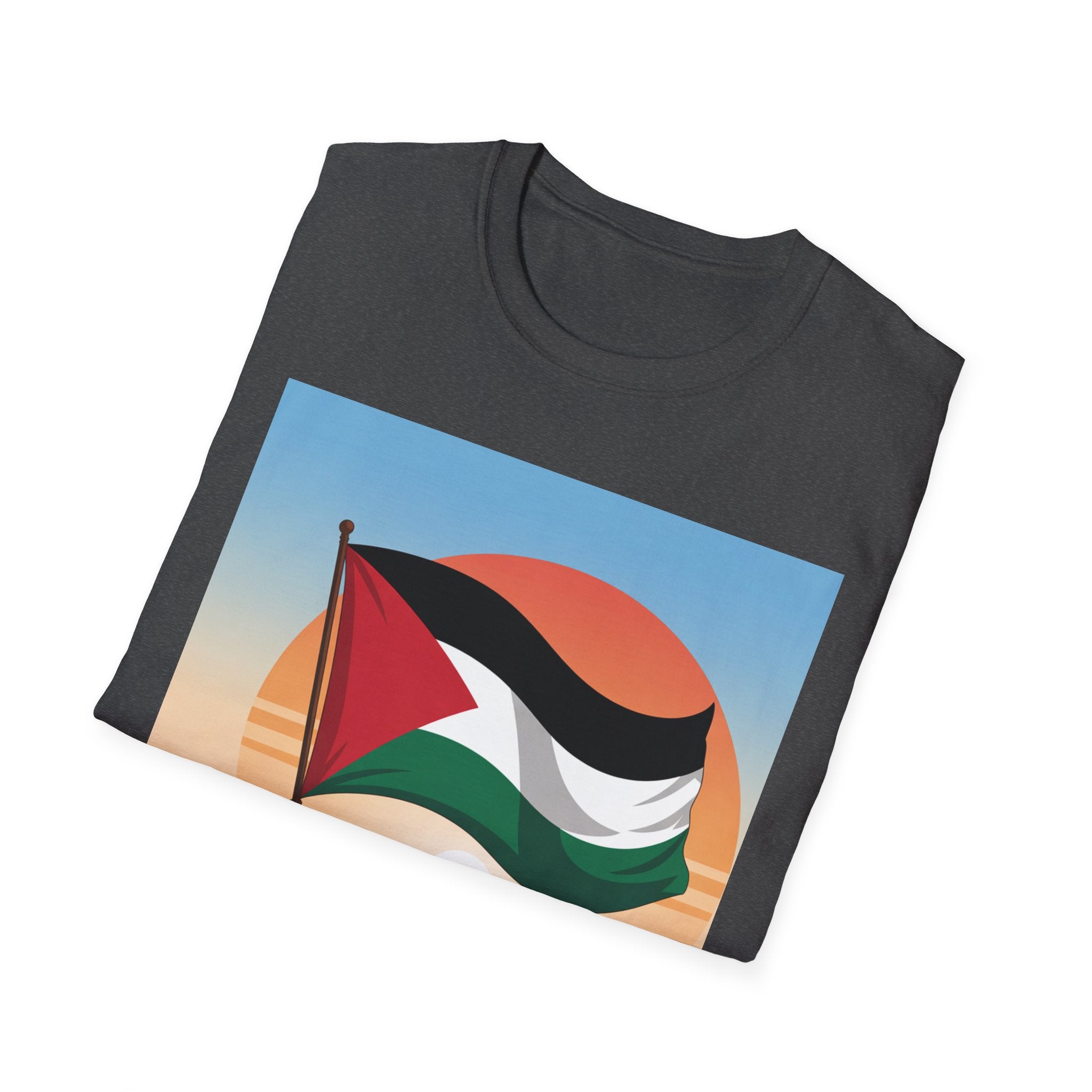 Palestine Pride Unisex Softstyle T-Shirt, Casual Wear, Statement Tee, Gift for Activists, Festival Apparel, Protest Clothing