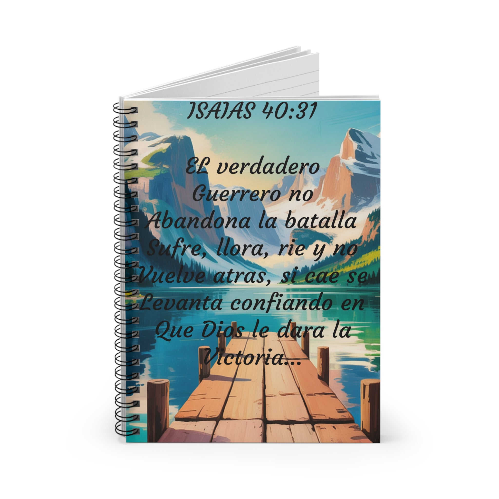 Inspirational Spiral Notebook - Warrior Quote, Motivational Journal, Self-Improvement Note Book, Gift for Students, Literary Gift