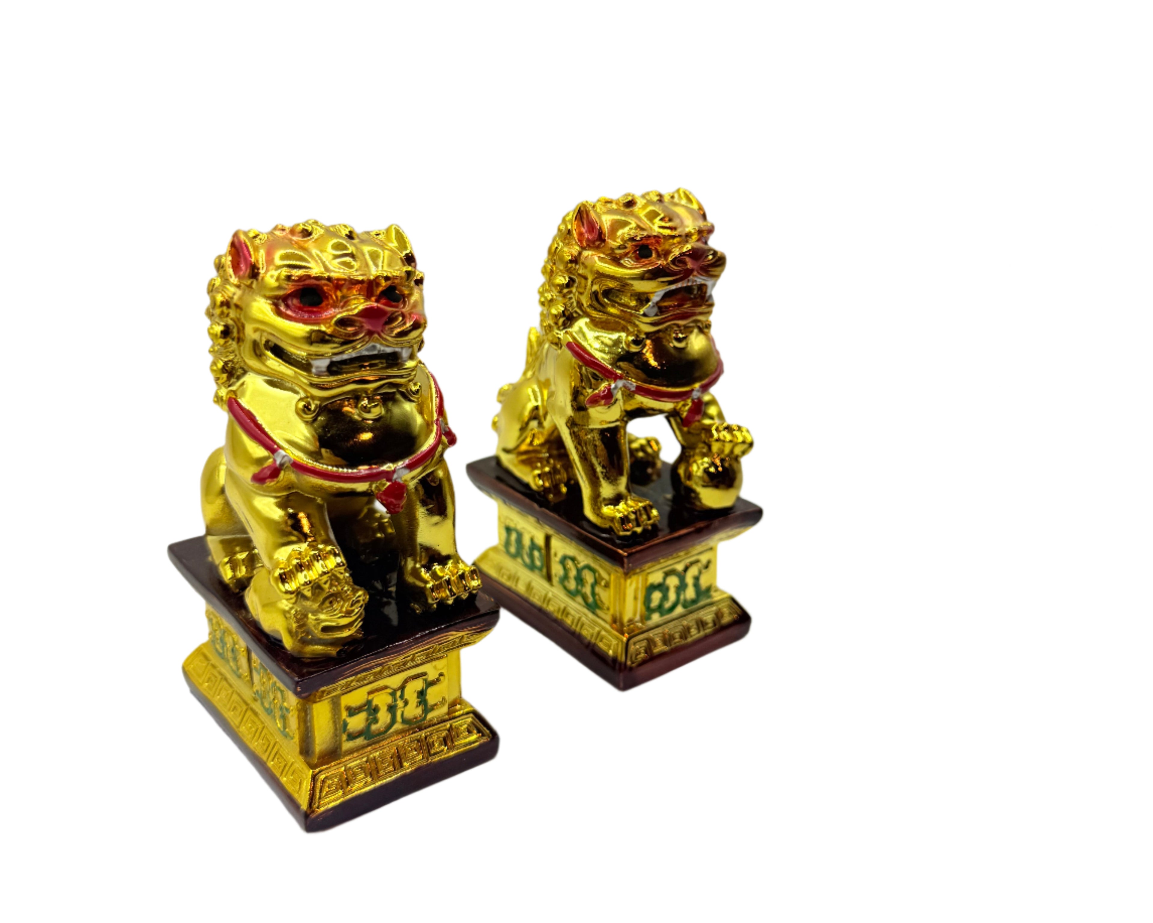 Set Of 2 Chinese Imperial Guardian Lions/ Fu Dogs