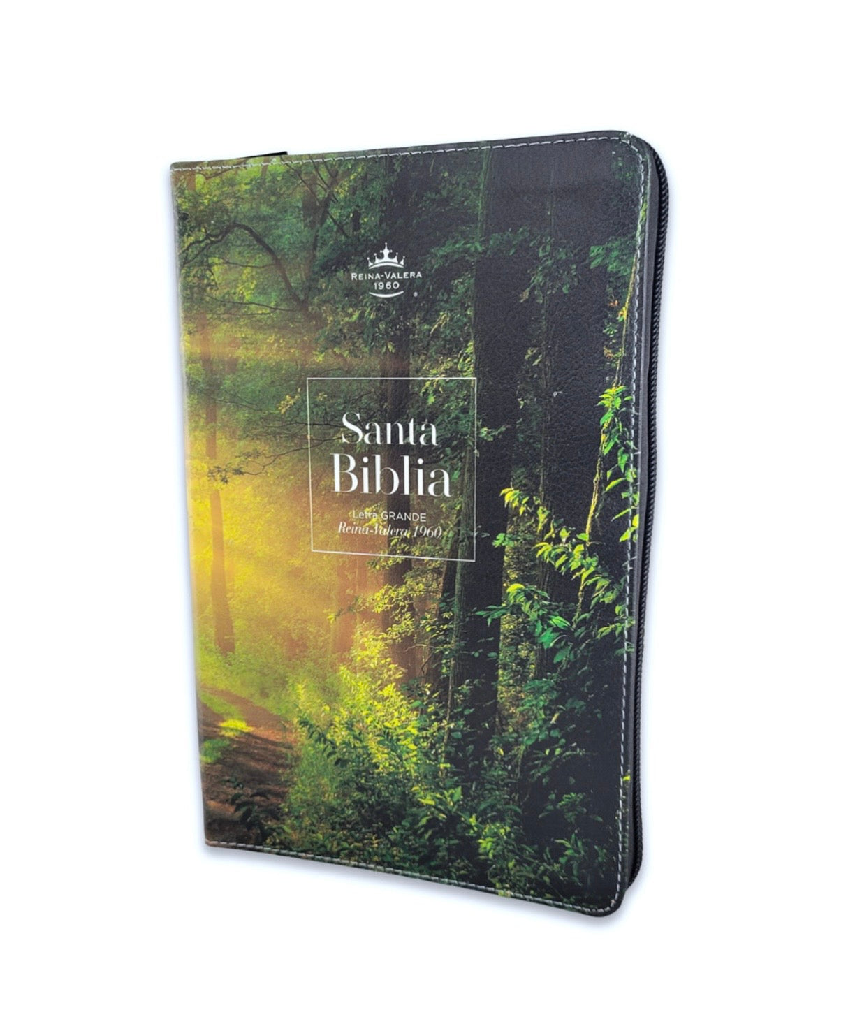 Biblia Letra Grande 12pts Con Cierre/Index RV1960 Bosque Al Amanecer