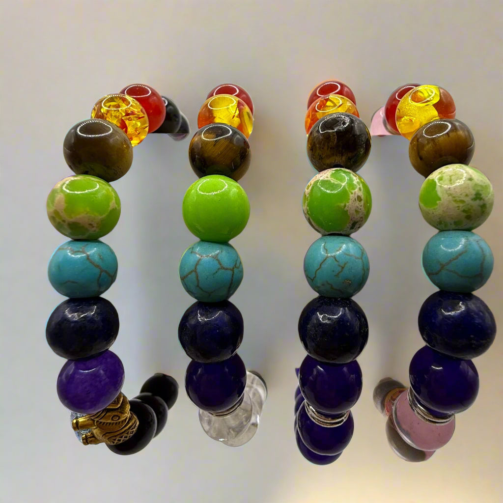 7 Chakra Colorful Beaded Bracelet Beads Yoga Healing Energy Stone