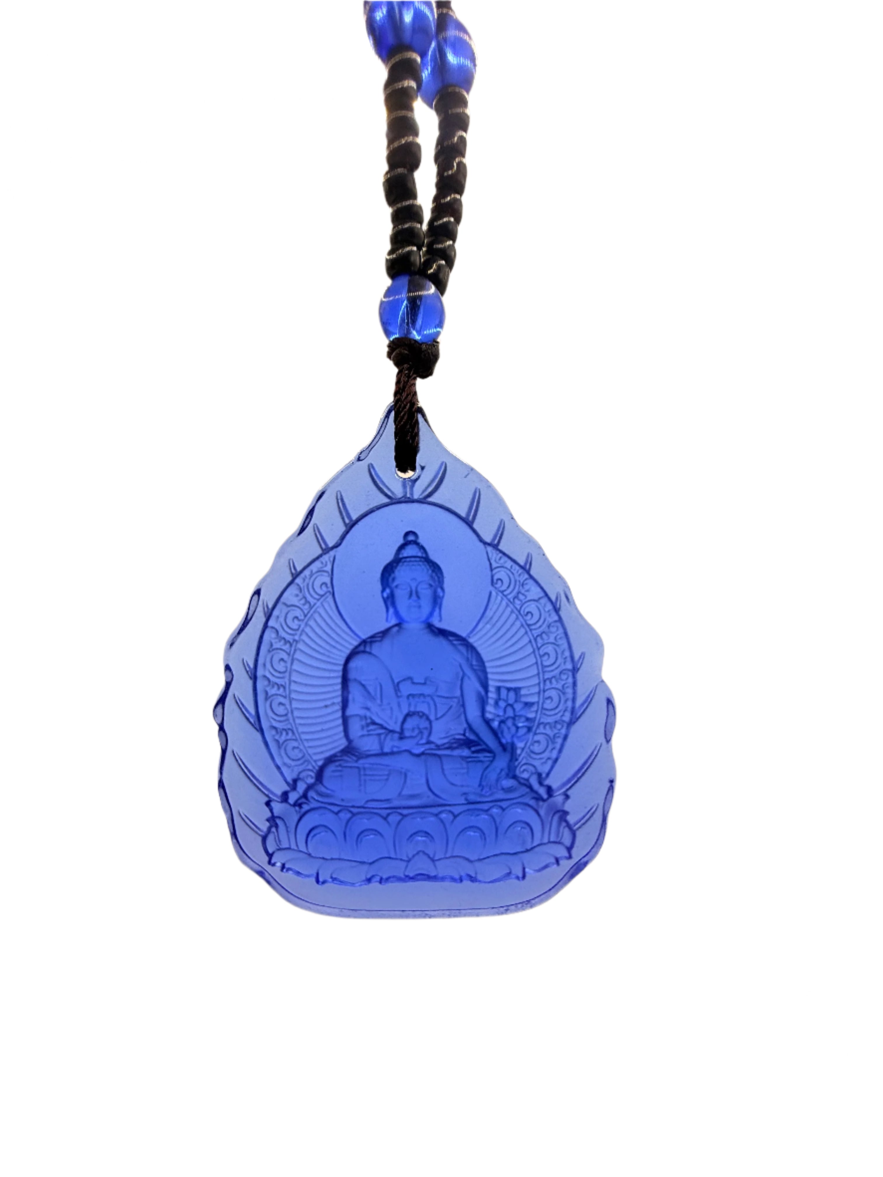 Medicine Buddha Blue Pendant Necklace