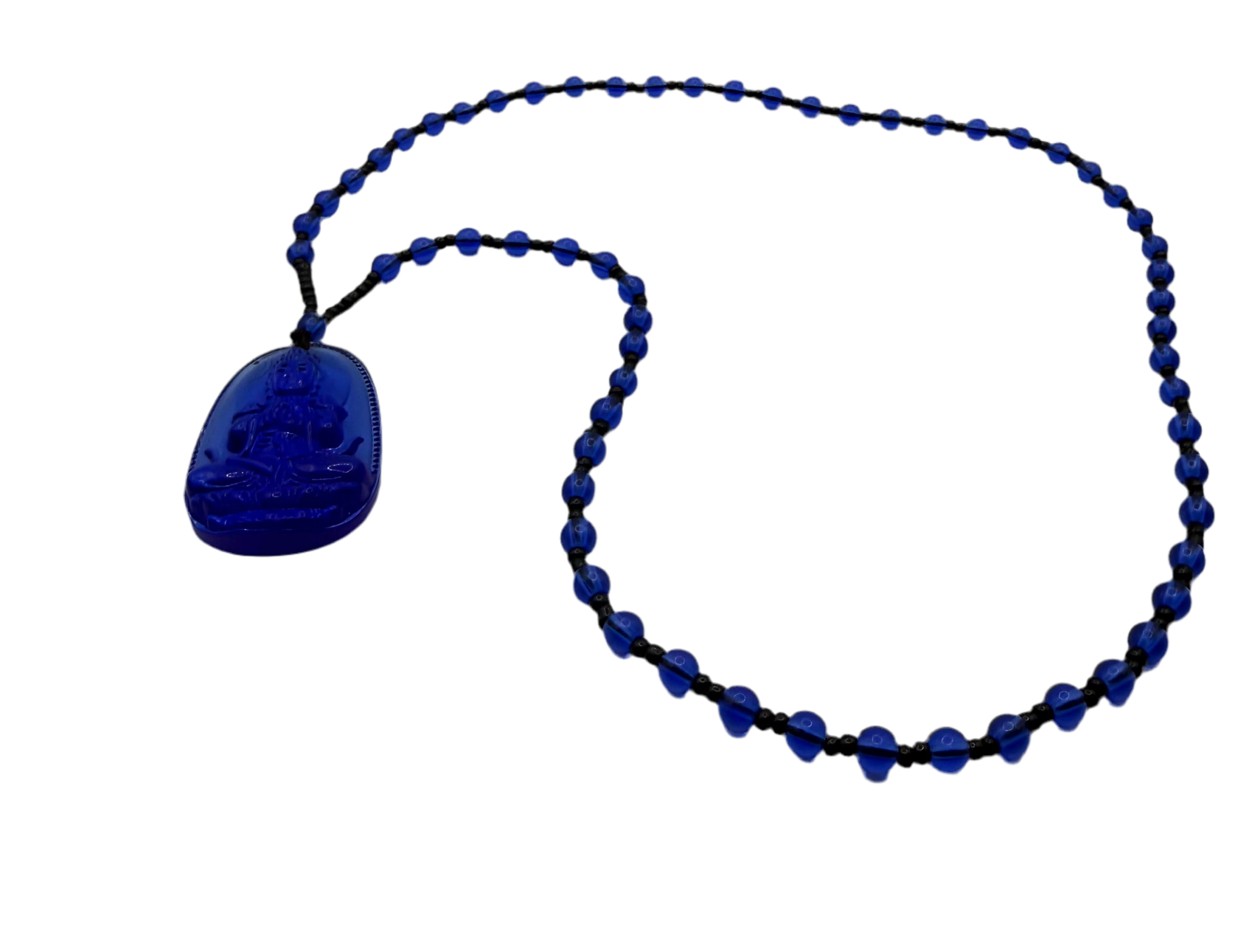 Buddha Pendant Crystal Stone Chain Necklace Women Men Lucky Jewelry Accessory