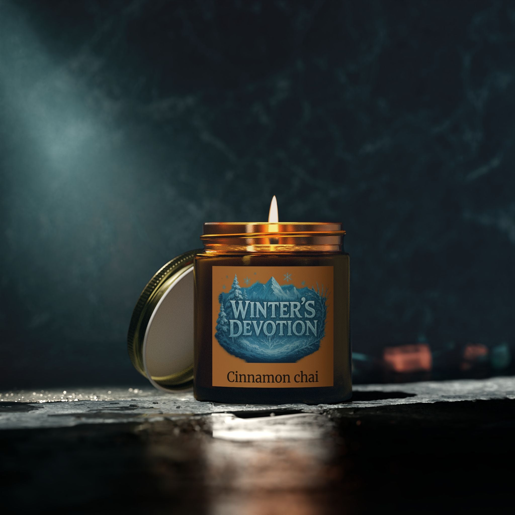 Winter's Devotion Scented Candles - Cozy Cinnamon Chai Aromatherapy, Relaxation, Home Decor, Gifts, Candles for Holidays