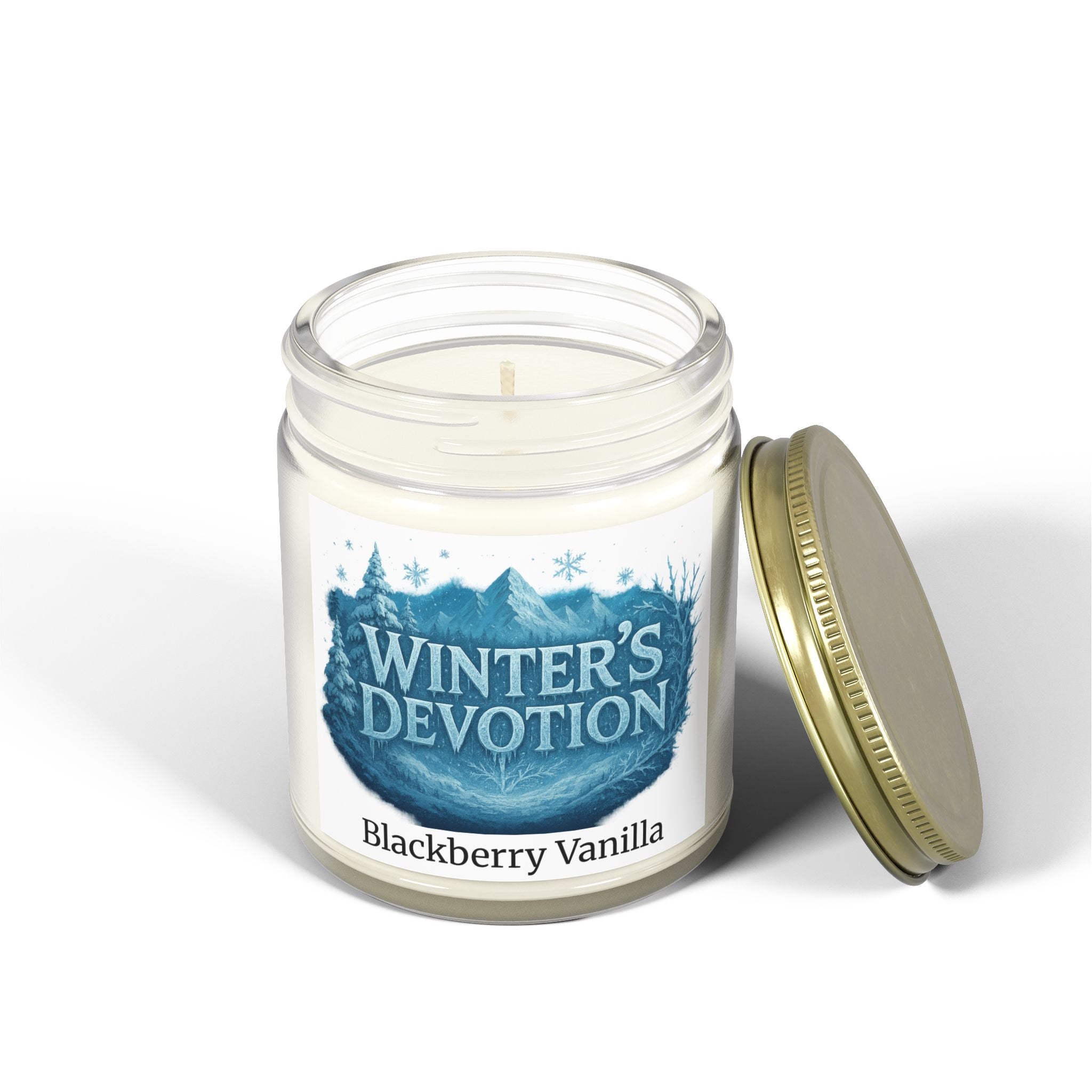 Winter's Devotion Scented Candles, Cozy Home Decor, Aromatherapy Gift, Blackberry Vanilla, Hand-poured Soy Candle