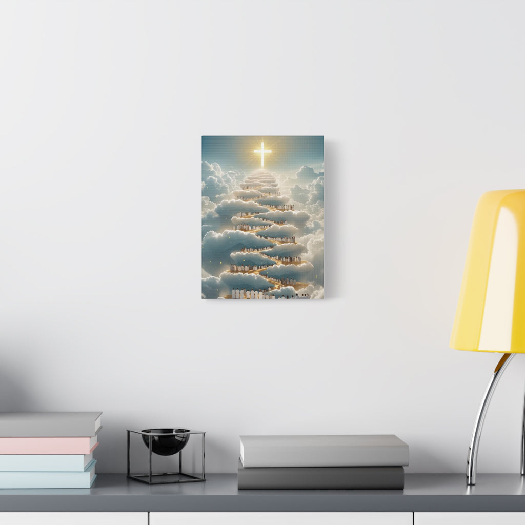 Heavenly Cloud Canvas Art, Spiritual Wall Decor, Christian Home Accent, Inspirational Gift, Faith-Inspired Artwork
