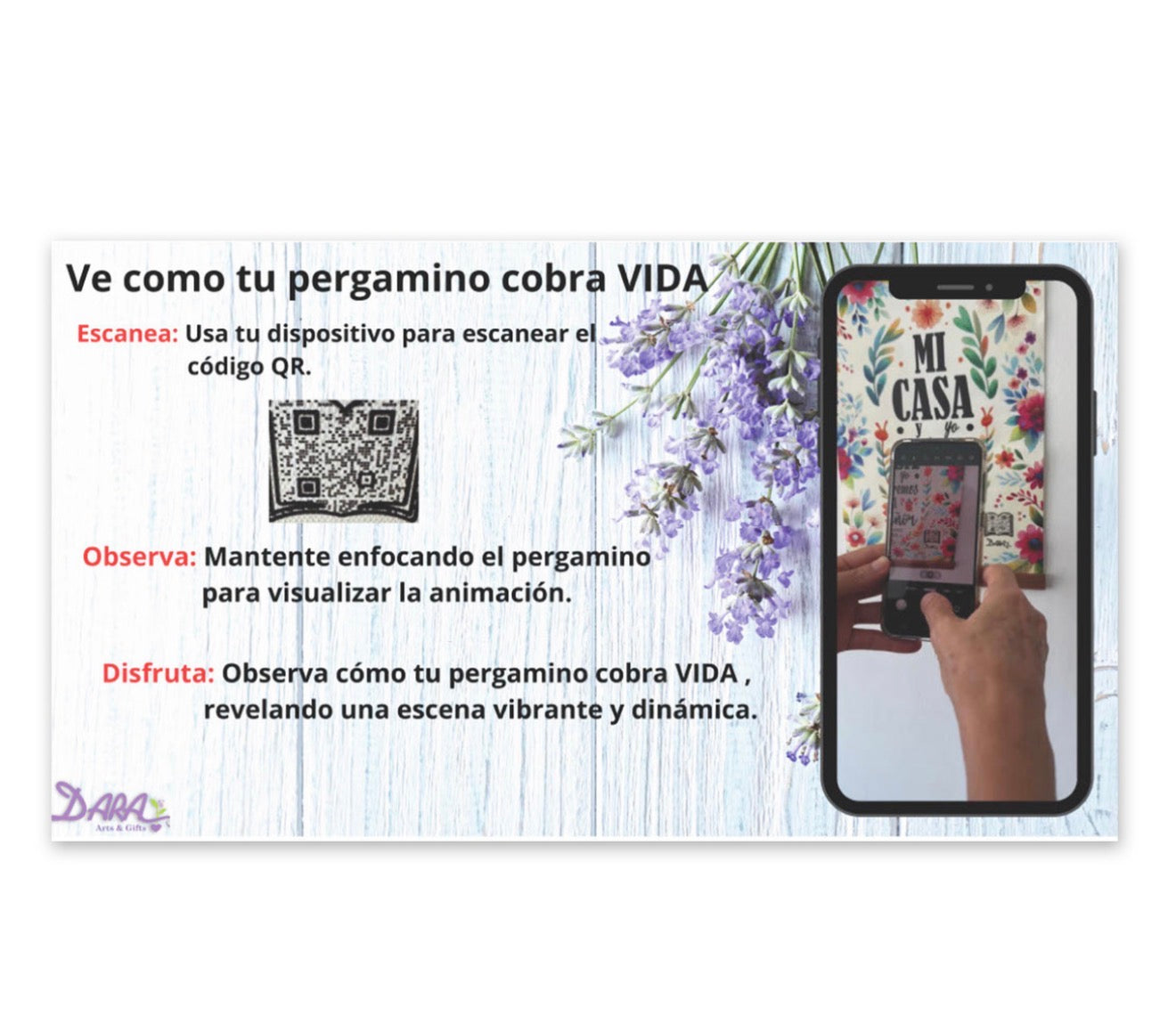 Pergamino Interactivo Impreso en Canvas a Color: El Señor es mi pastor - Salmos 23:1