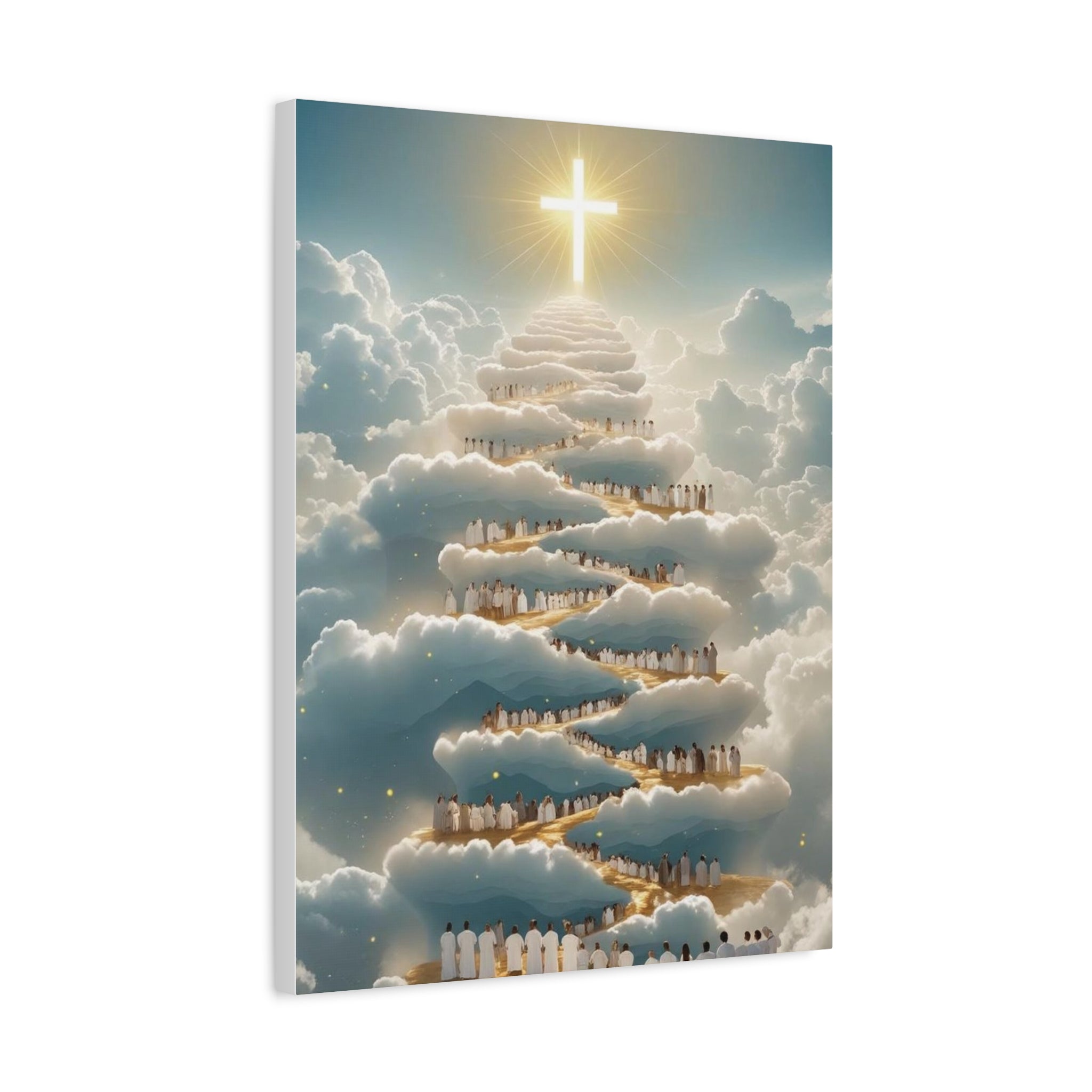 Heavenly Cloud Canvas Art, Spiritual Wall Decor, Christian Home Accent, Inspirational Gift, Faith-Inspired Artwork