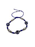 Blue Pearl Evil eye/Pixiu/Horshe Shoe/Thread Bracelet🧿Pulsera ajustable de Mal de ojo y Perlas Para la proteccion