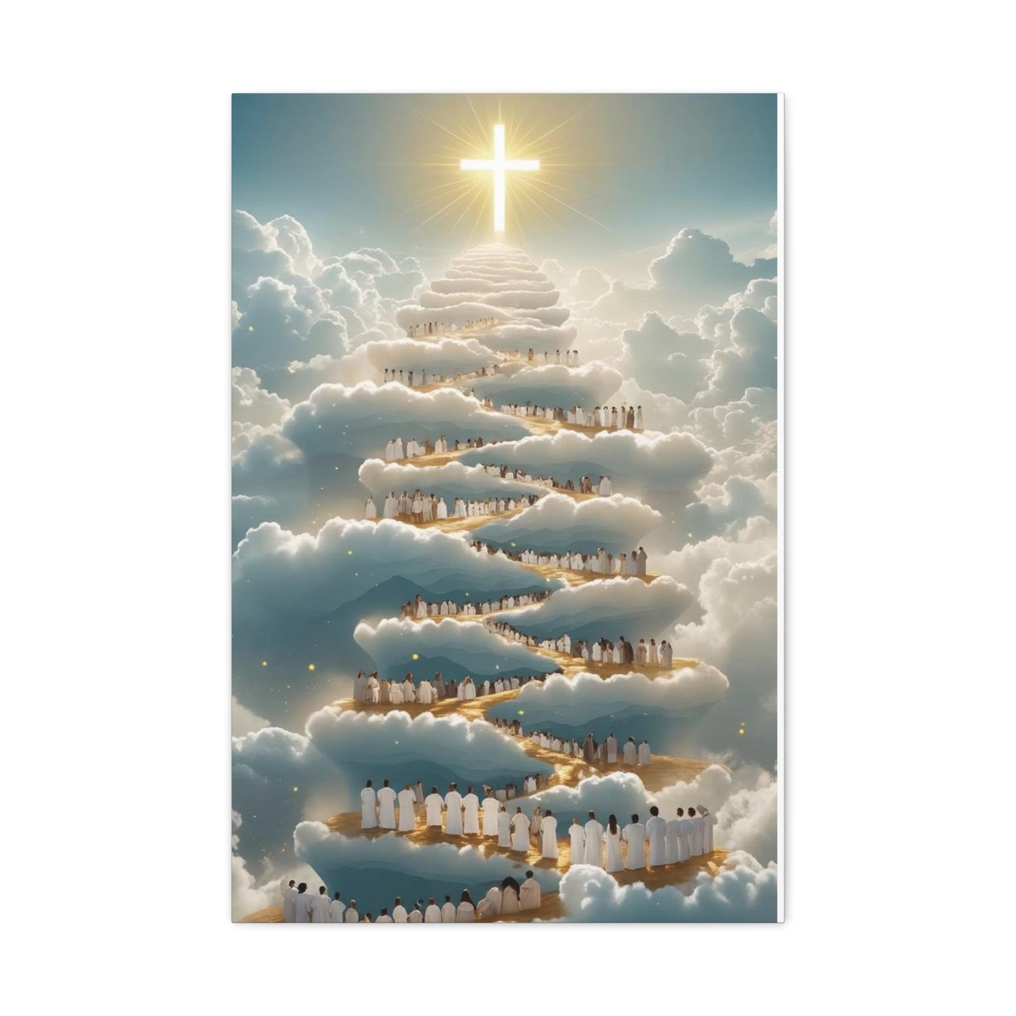 Heavenly Cloud Canvas Art, Spiritual Wall Decor, Christian Home Accent, Inspirational Gift, Faith-Inspired Artwork