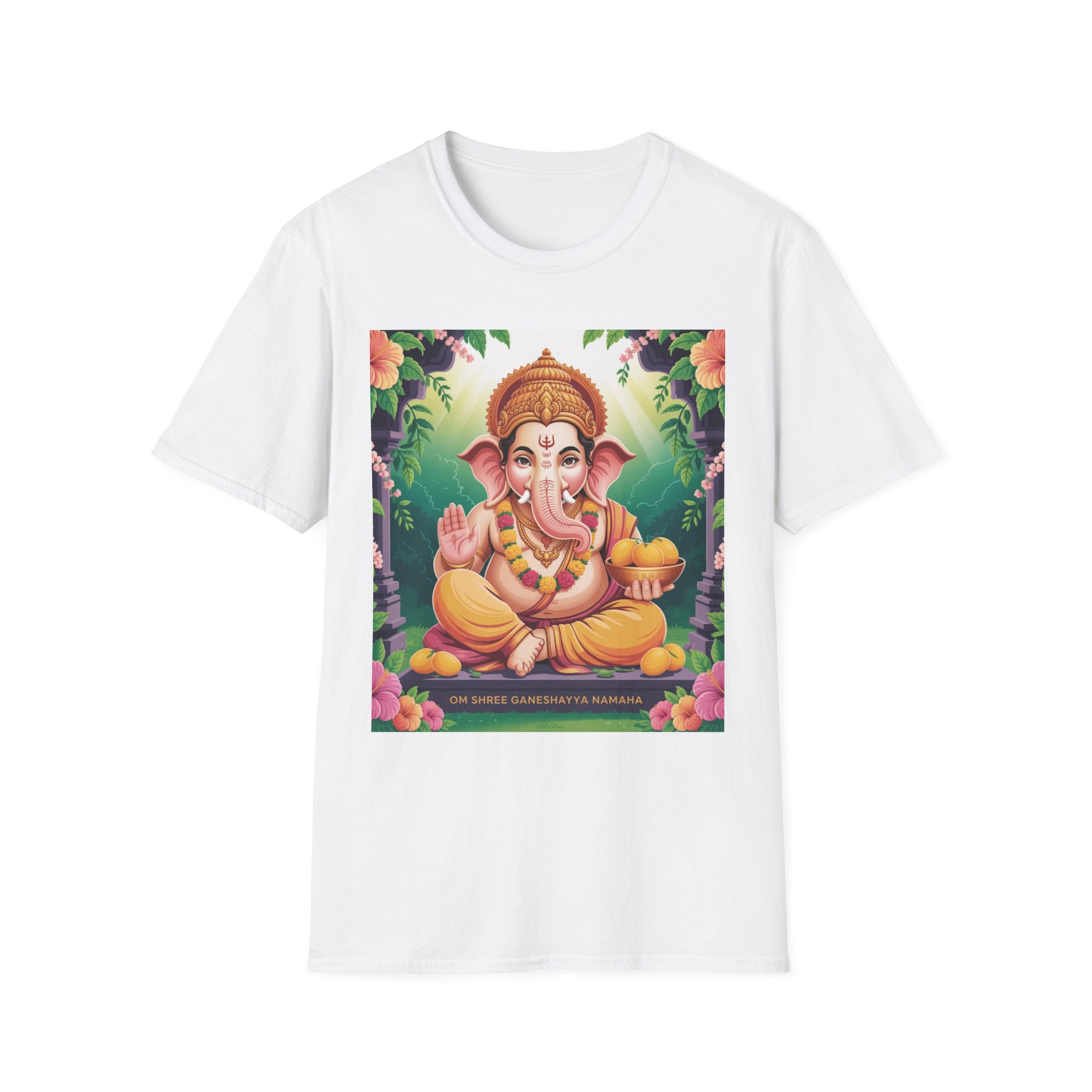 Vibrant Ganesha T-Shirt, Spiritual Unisex Tee, Festival Wear, Bohemian Style, Yoga Clothing, Gift for Her/Him