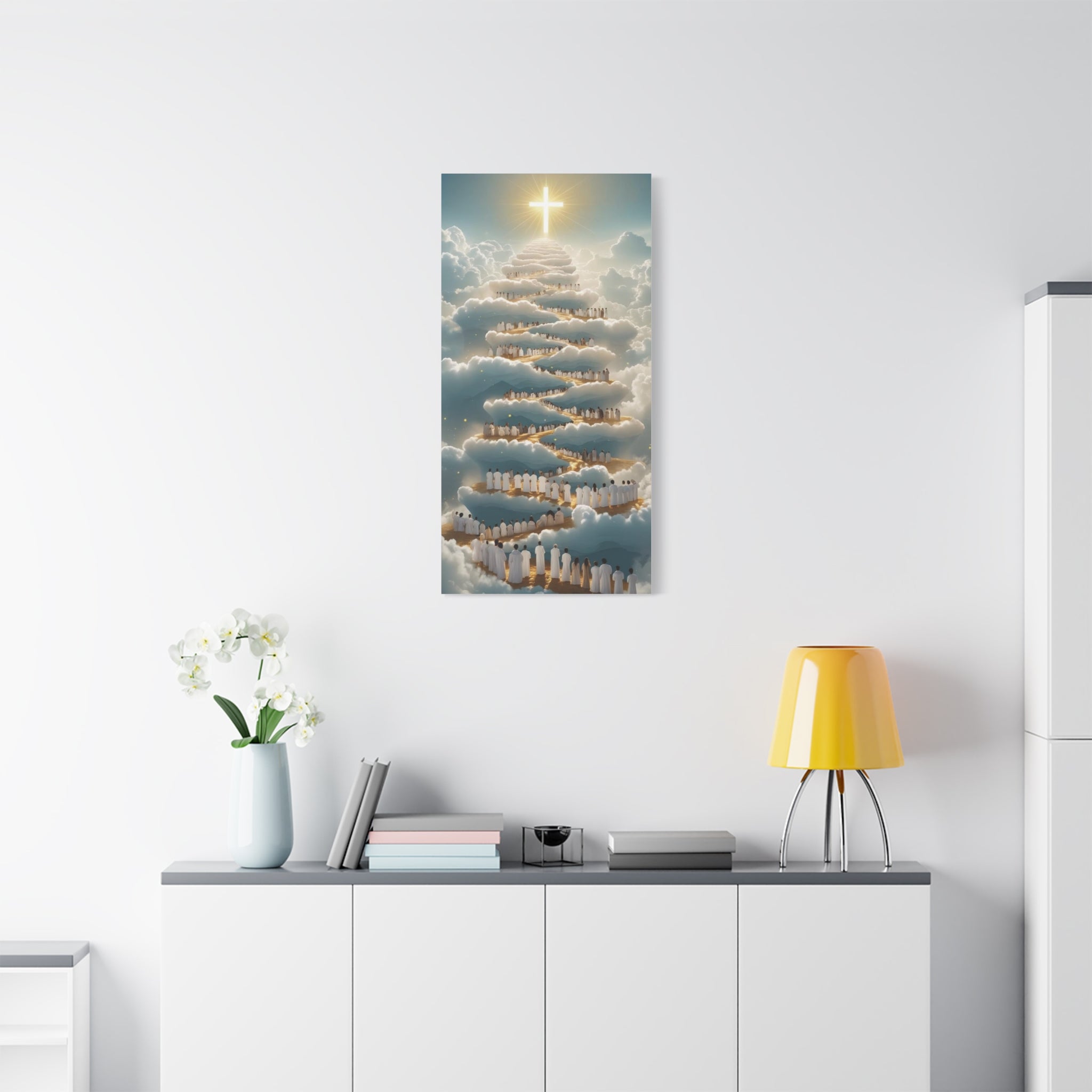 Heavenly Cloud Canvas Art, Spiritual Wall Decor, Christian Home Accent, Inspirational Gift, Faith-Inspired Artwork