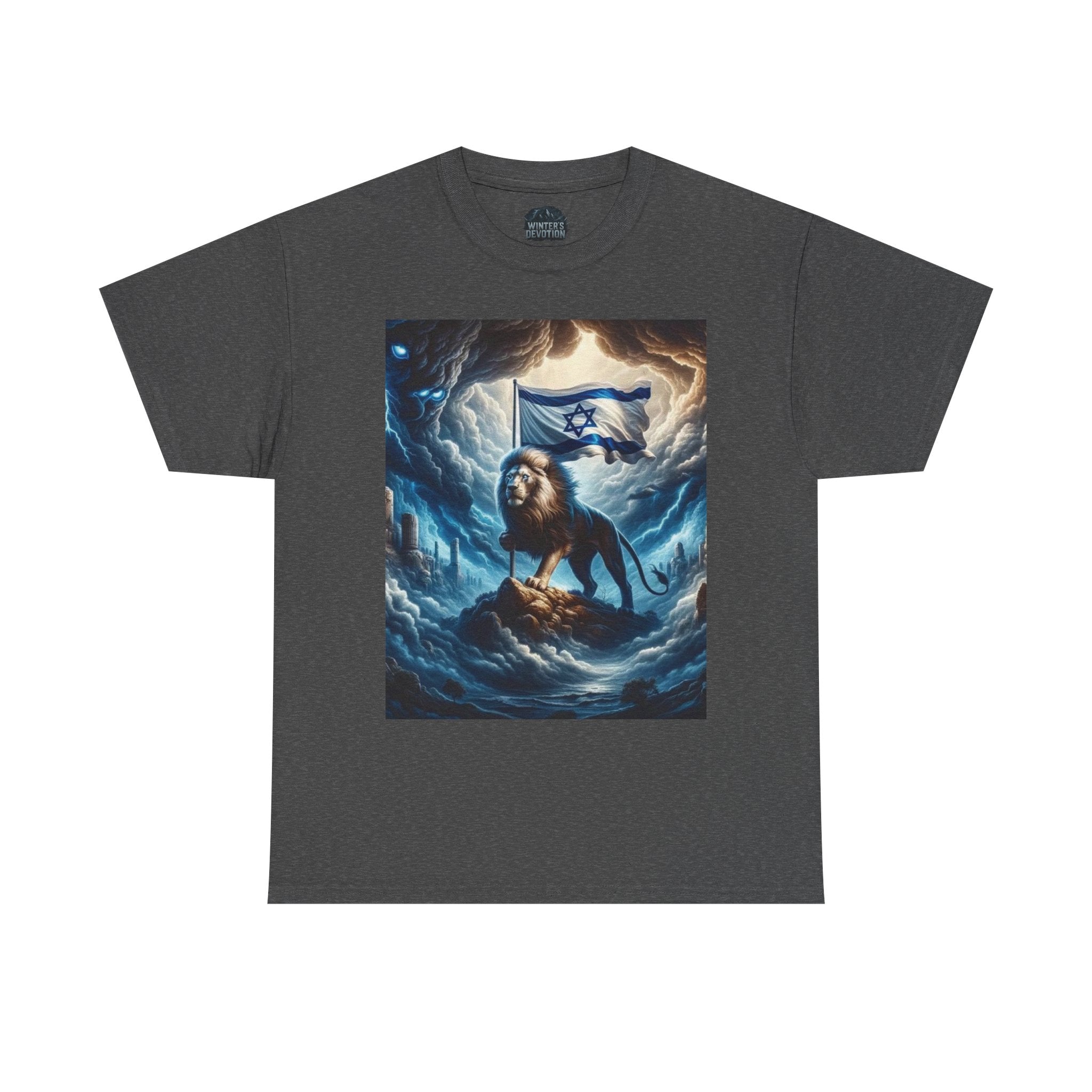 Majestic Lion Unisex Heavy Cotton Tee - Inspirational Apparel, Gift for Animal Lovers, Graphic Tee, Unique T-Shirt, Casual Wear