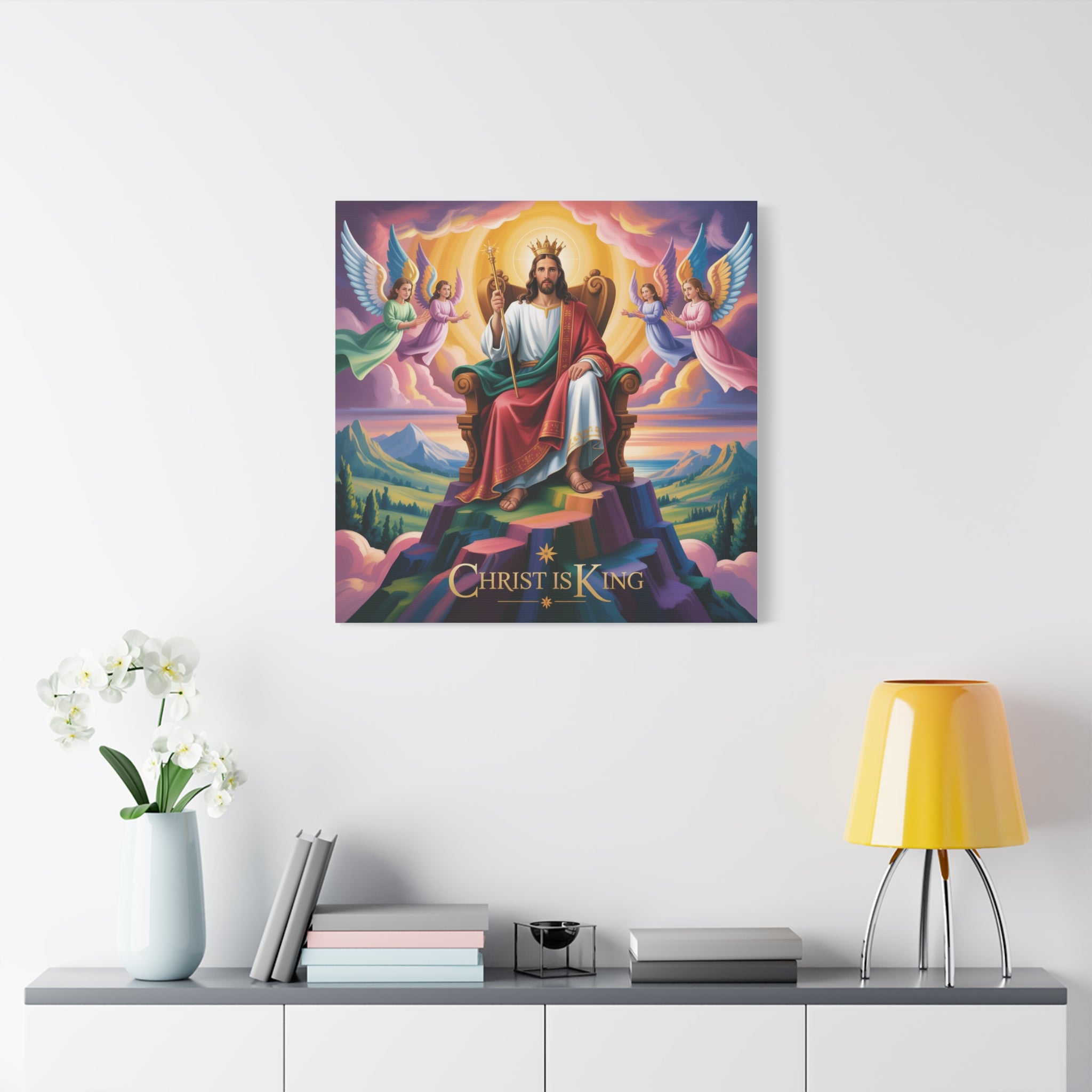 Christ is King Matte Canvas Wall Art, Religious Home Decor, Inspirational Artwork, Christian Gift, Uplifting Wall Decor