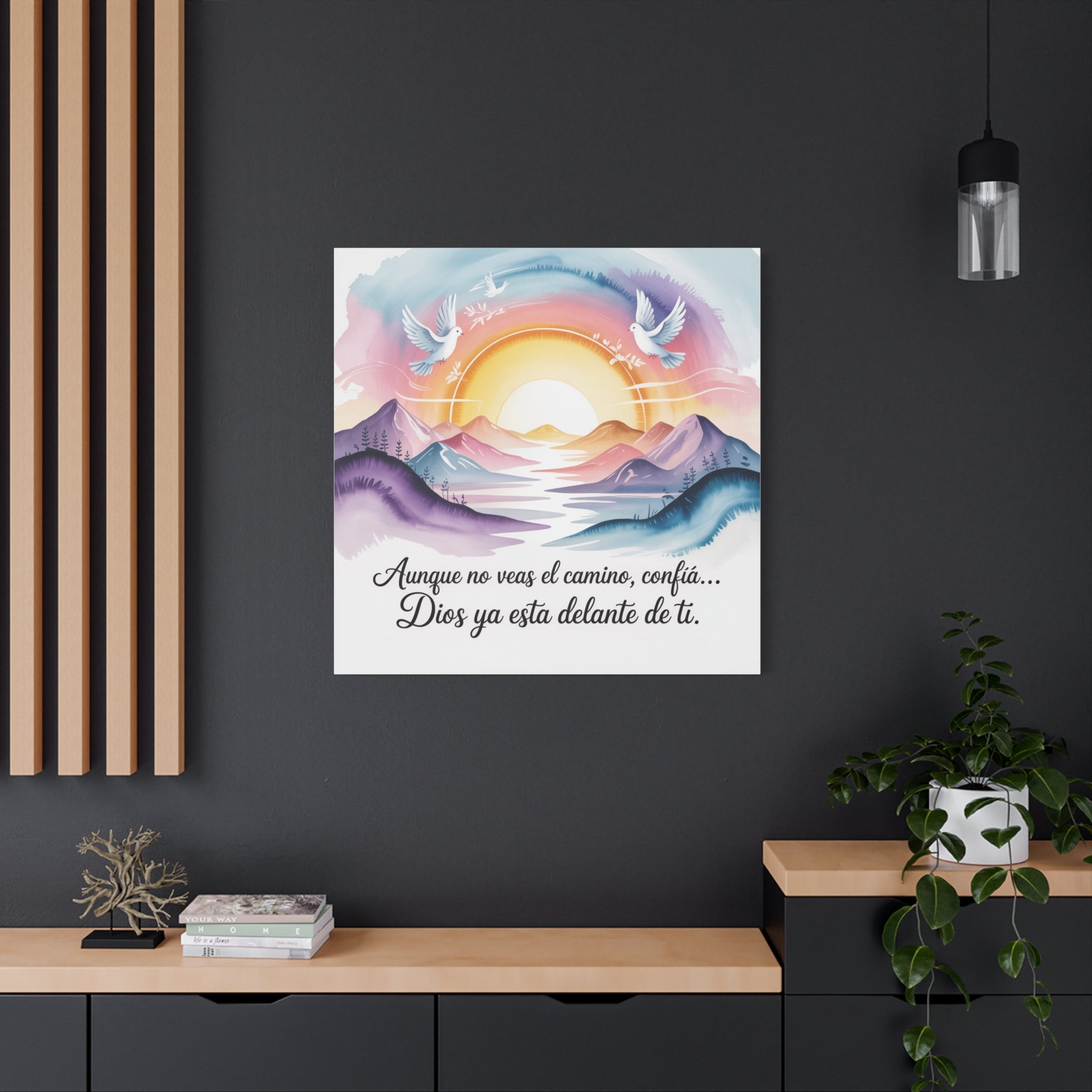 Inspirational Canvas Wall Art, Faith Motivational Decor, Colorful Nature Print, Home Office Decoration, Meaningful Gift for Friends