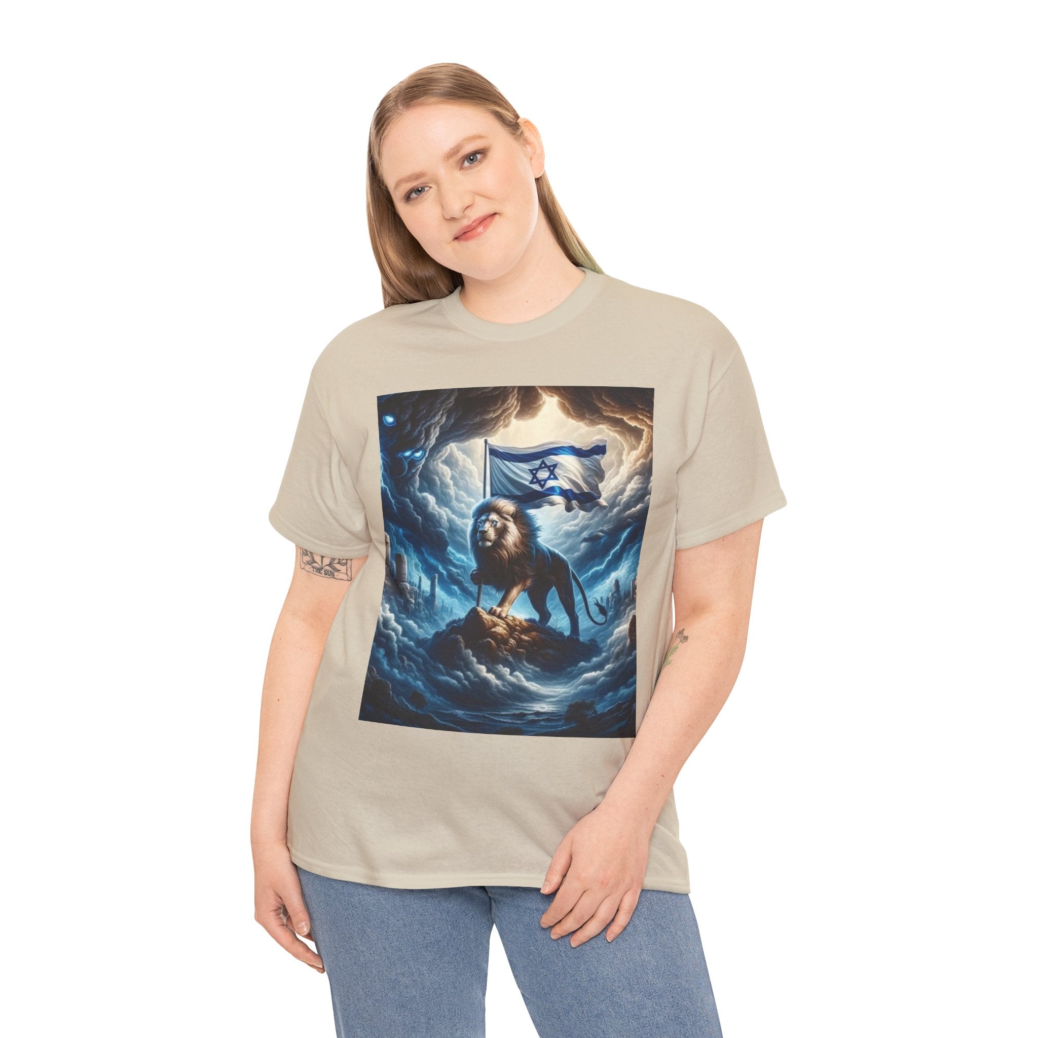 Majestic Lion Unisex Heavy Cotton Tee - Inspirational Apparel, Gift for Animal Lovers, Graphic Tee, Unique T-Shirt, Casual Wear