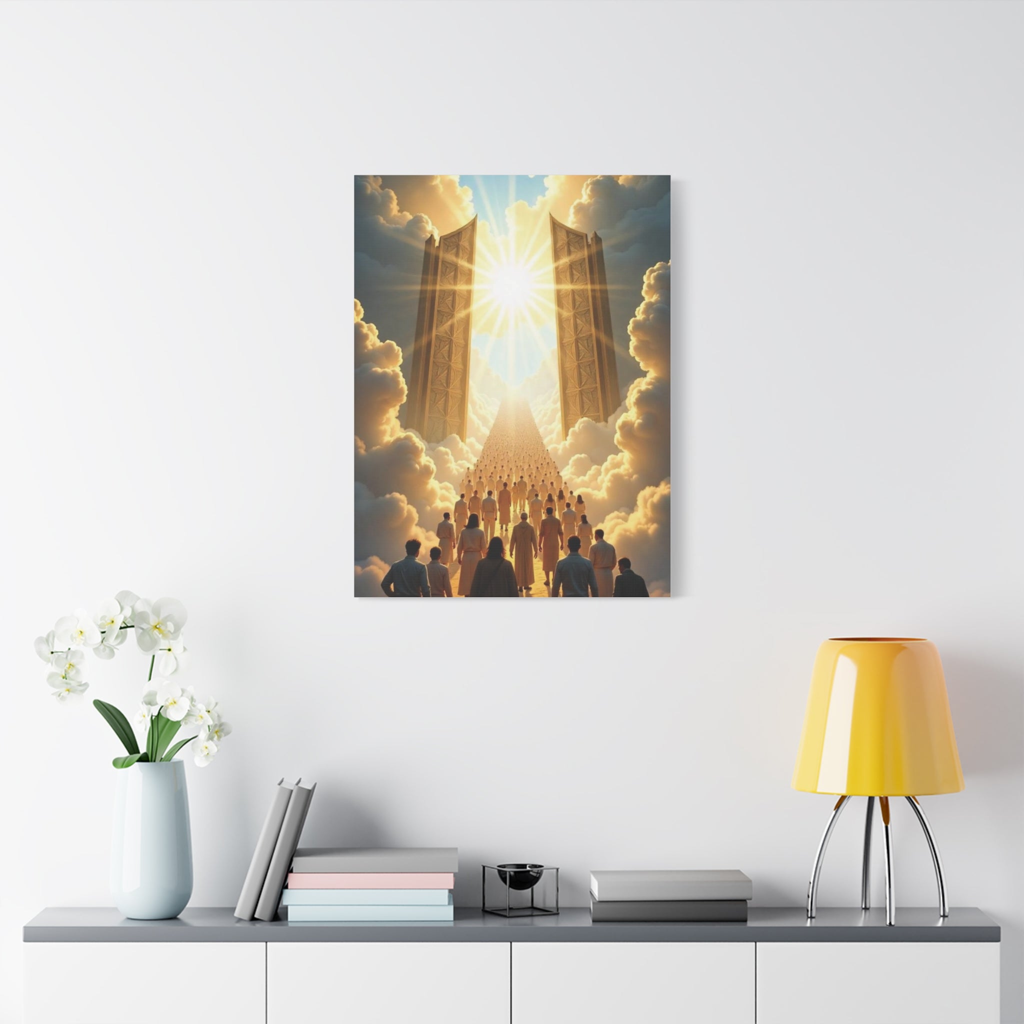 Inspirational Heavens Gate Matte Canvas Art, Uplifting Wall Decor, Hopeful Home Art, Motivational Canvas Print, Spiritual Canvas Decoration