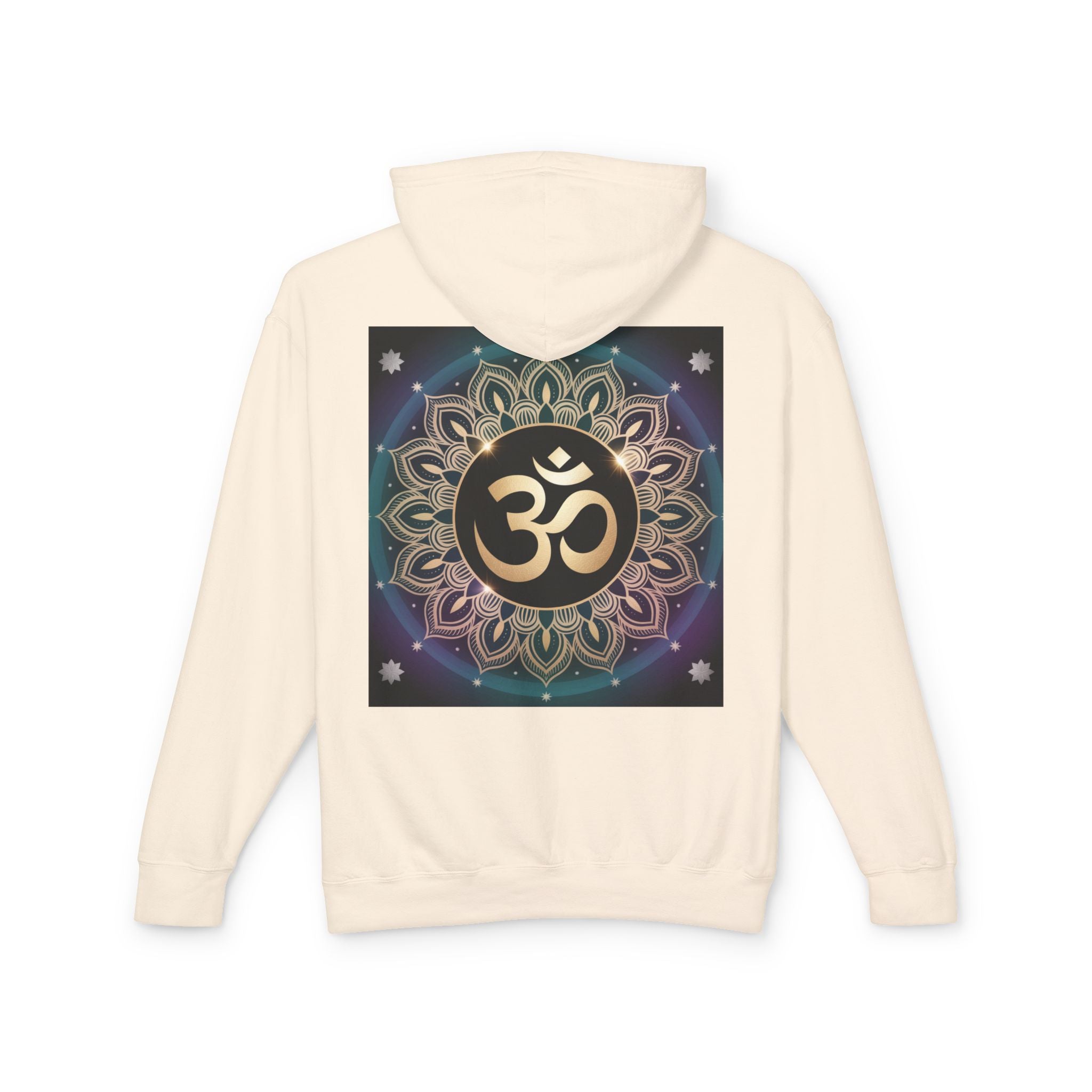 Spiritual Unisex Hoodie, Inspirational Hooded Sweatshirt, Yoga Apparel, Meditation Fashion, Ganesh and Om Design