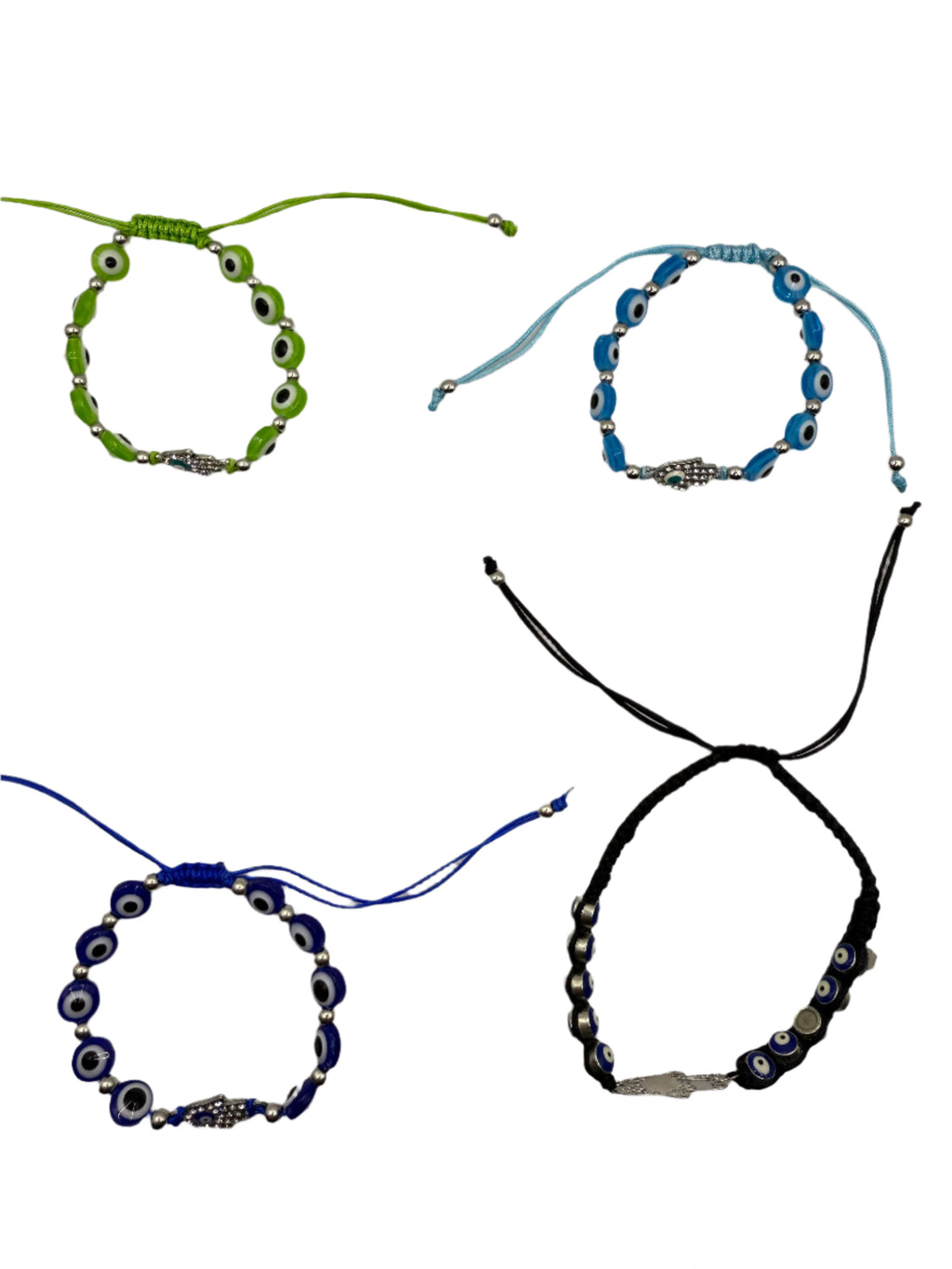 Evil Eye Mal De Ojo Bracelets Evil Eye Hamsa Beaded Charm Stretch Bracelet Hand of Fatima Evil Eye Lucky Bracelet for Protection and Blessing