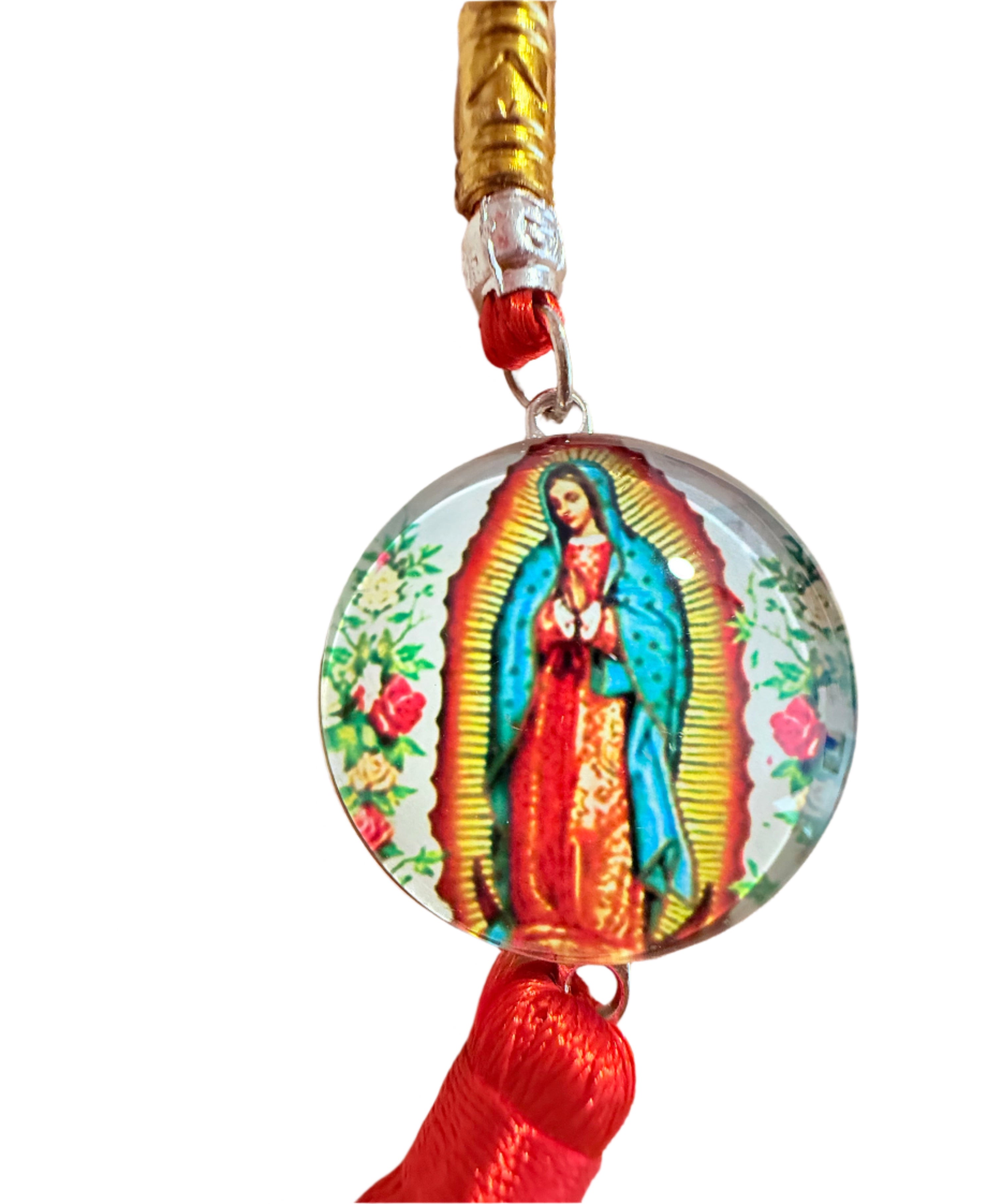 Virgen De Guadalupe, Virgin Mary Amulet Tassel