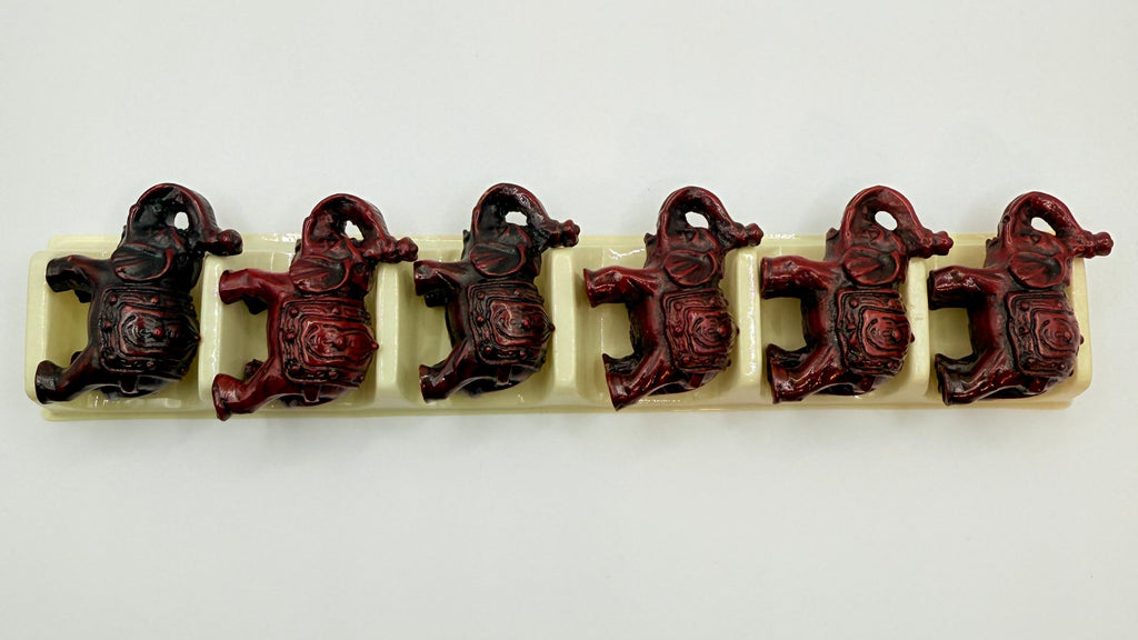6 Small Feng Shui Elephants Figurines