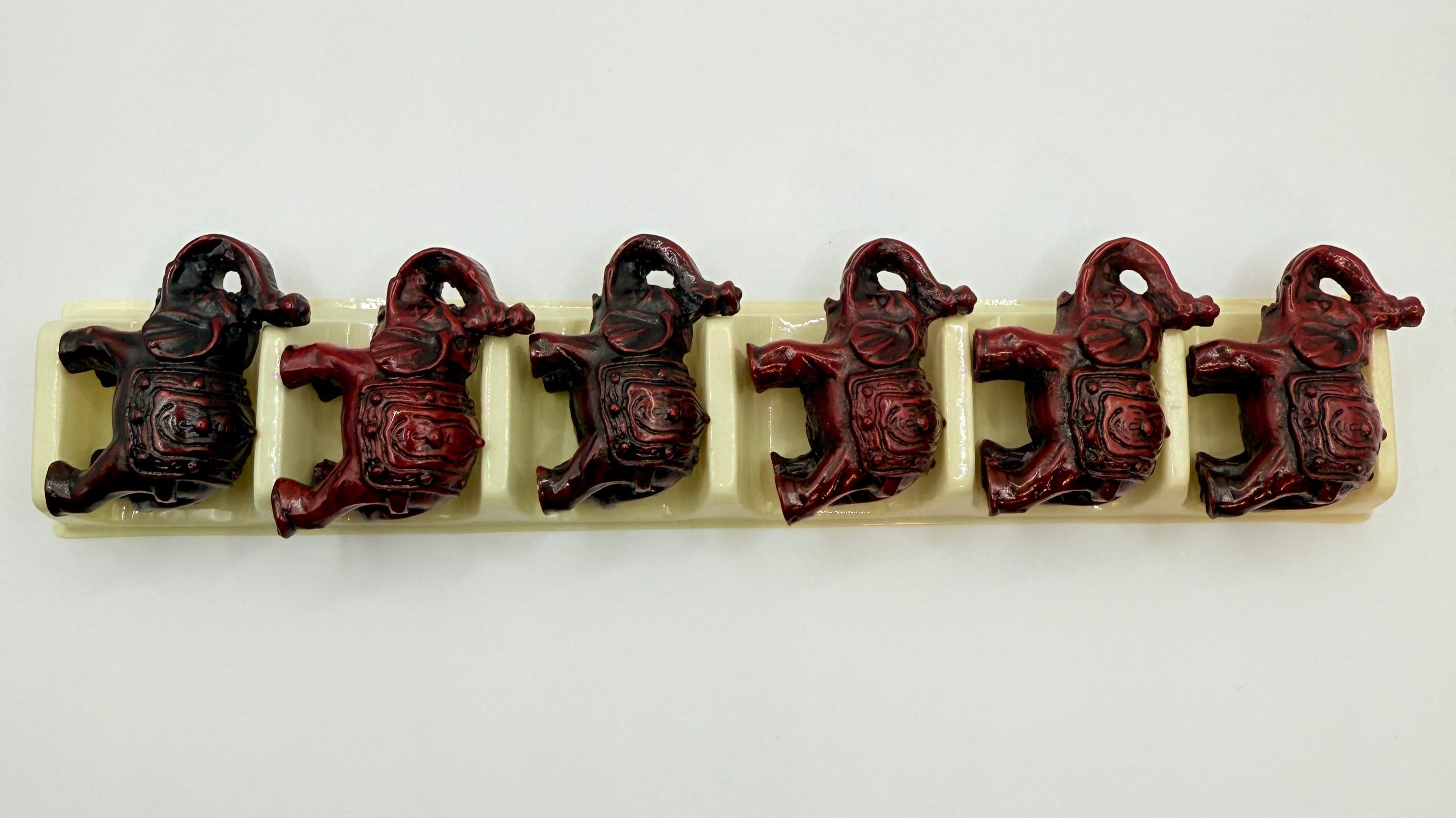 6 Small Feng Shui Elephants Figurines
